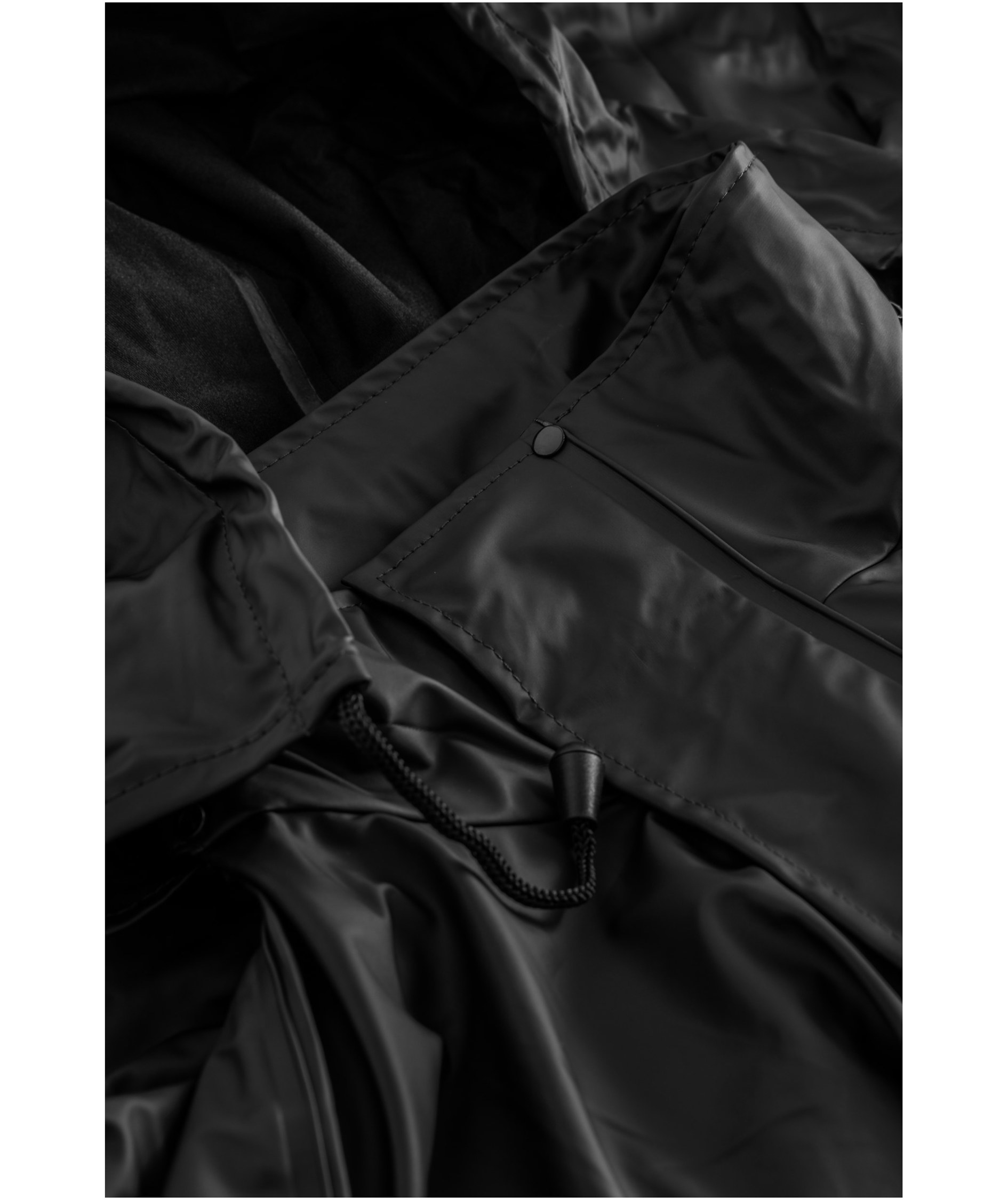 Lyngs&oslash;e PU regnjakke, Svart