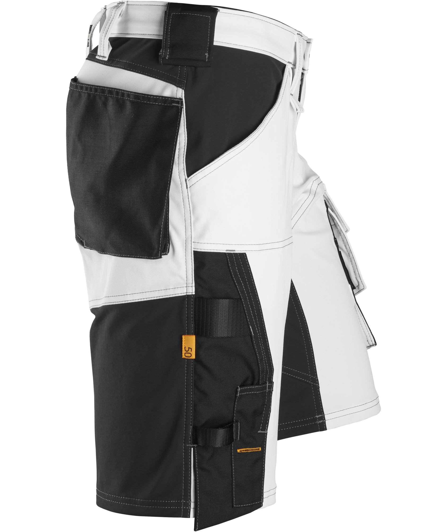 Snickers AllroundWork arbeidsshorts 6153, White/black, large image number 2