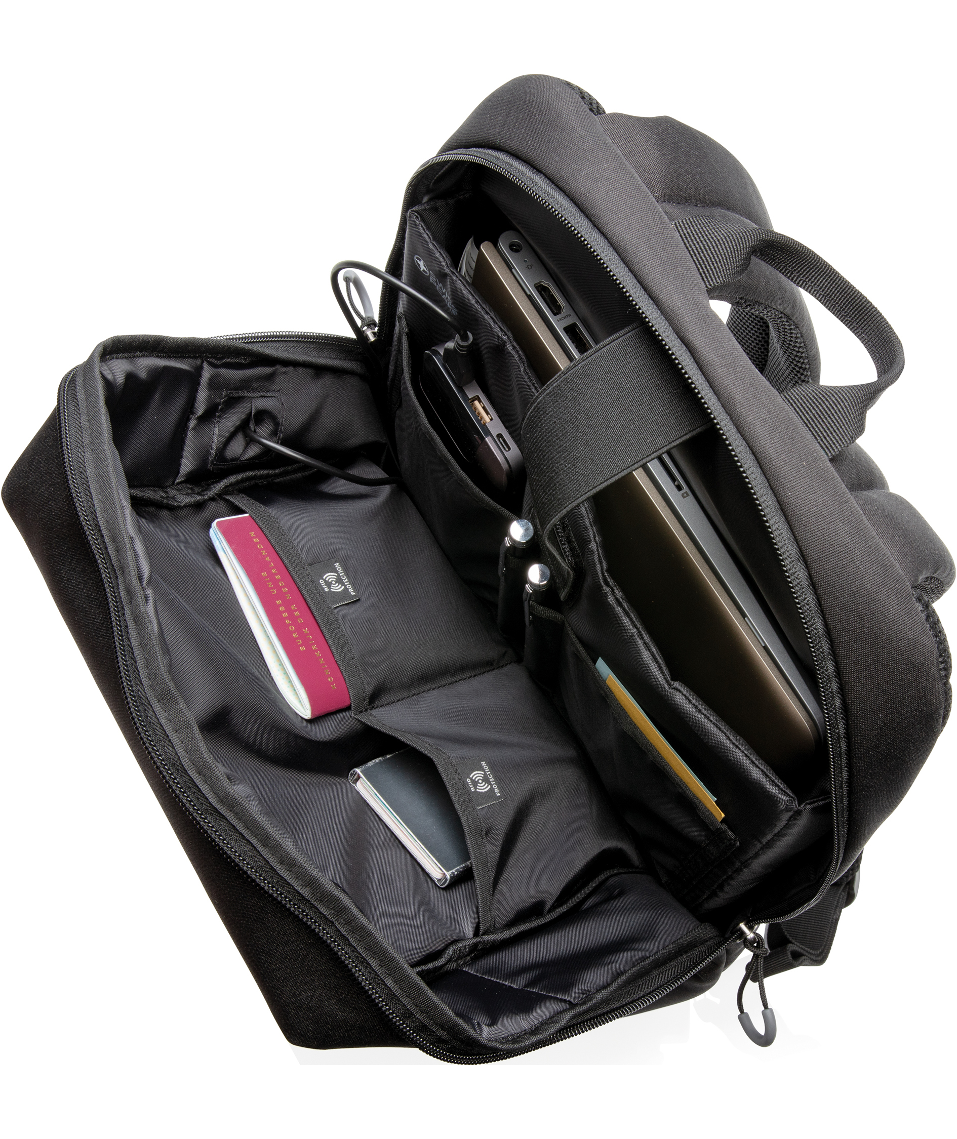 Swiss Peak 15,6" laptop backpack 12 L, Black, Black, large image number 7