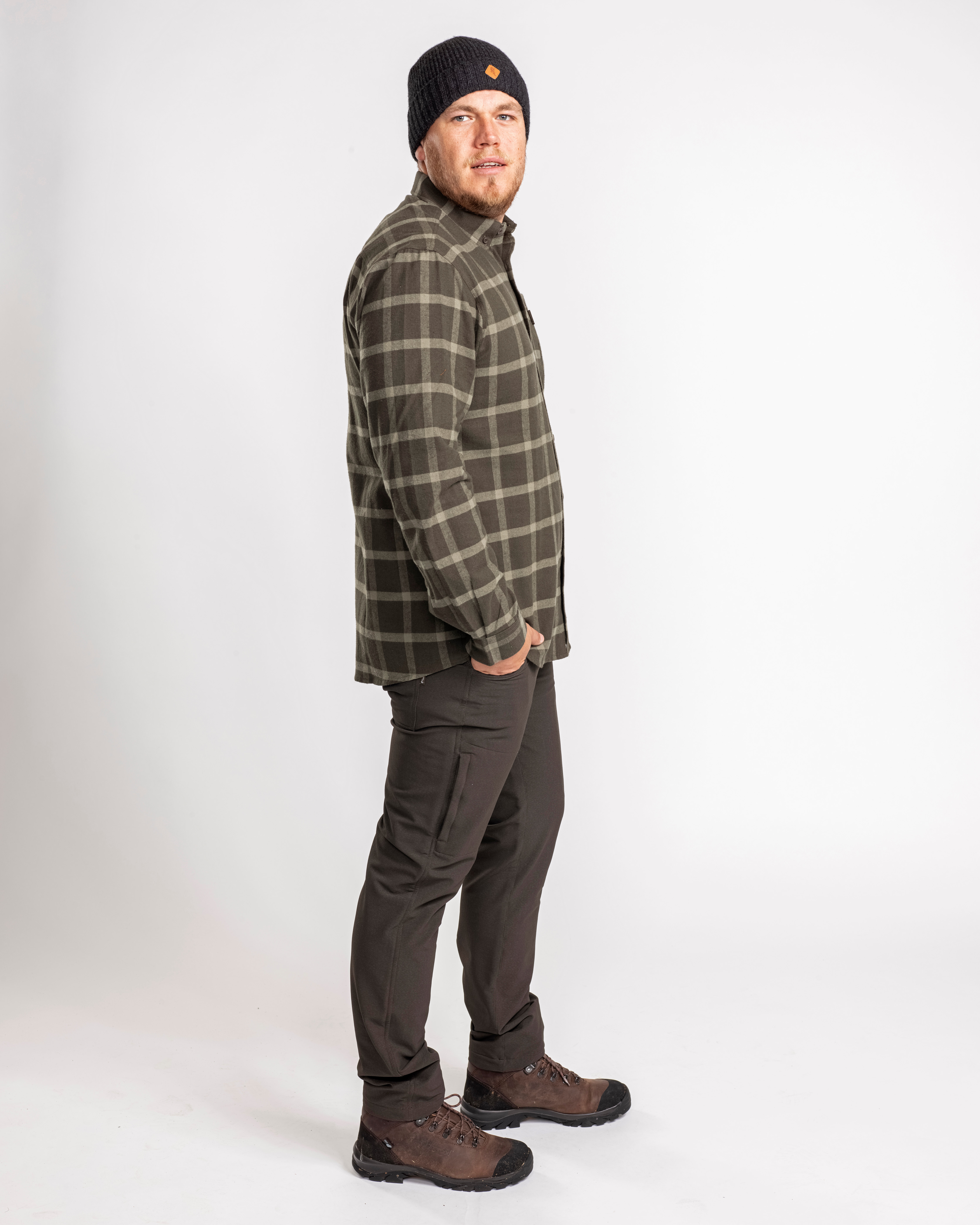 Pinewood V&auml;rnamo flannel skovmandsskjorte, M&oslash;rkegr&oslash;n/Gr&oslash;n, large image number 3