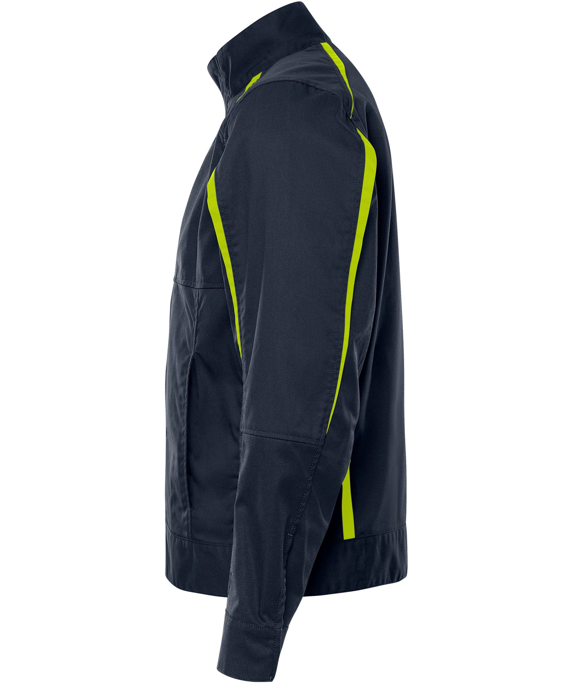 Fristads Green work jacket 4930 GWM, Dark Marine/Hi-Vis Yellow, large image number 5