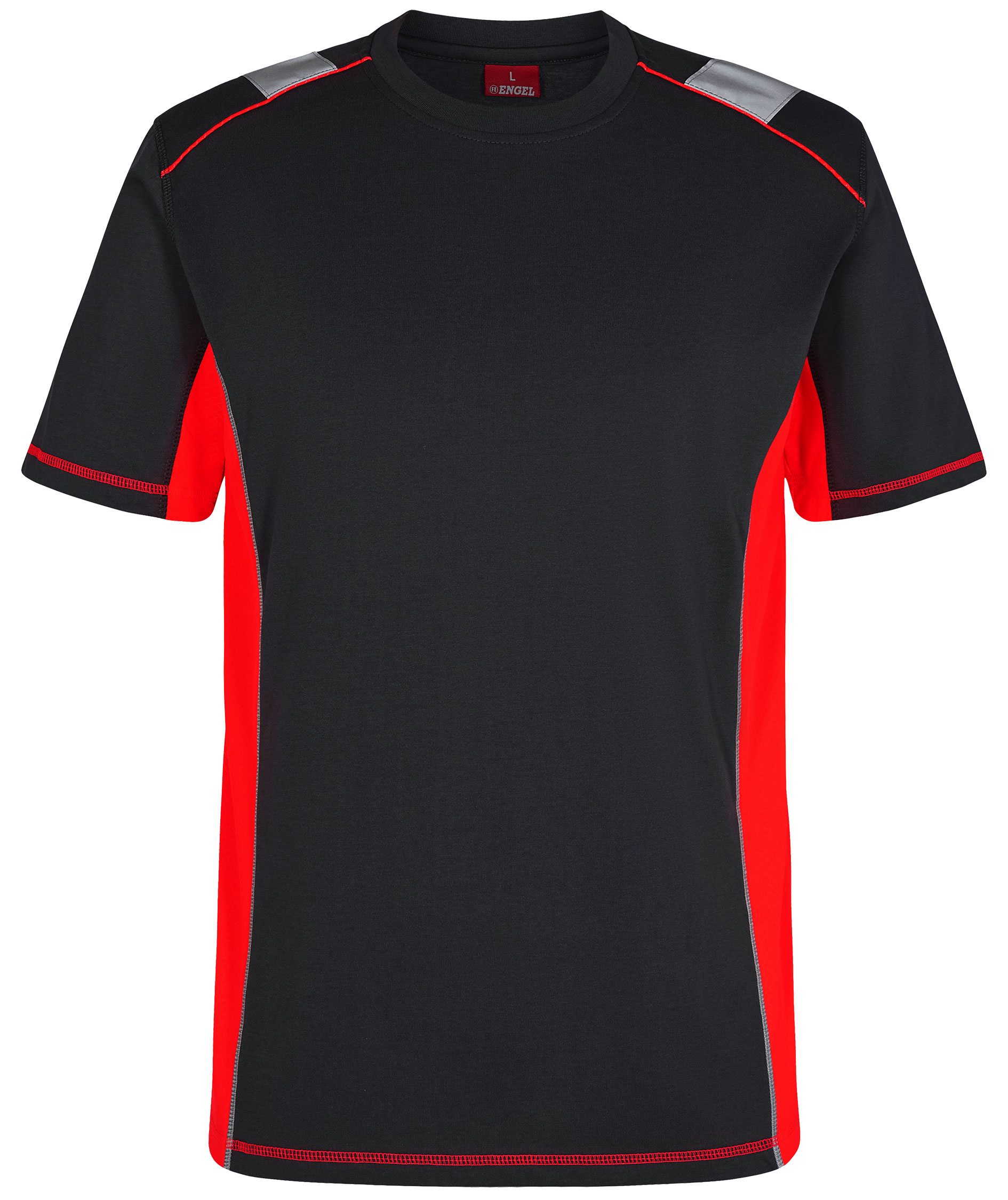 Engel Cargo T-skjorte, Svart/R&oslash;d, Svart/R&oslash;d, swatch