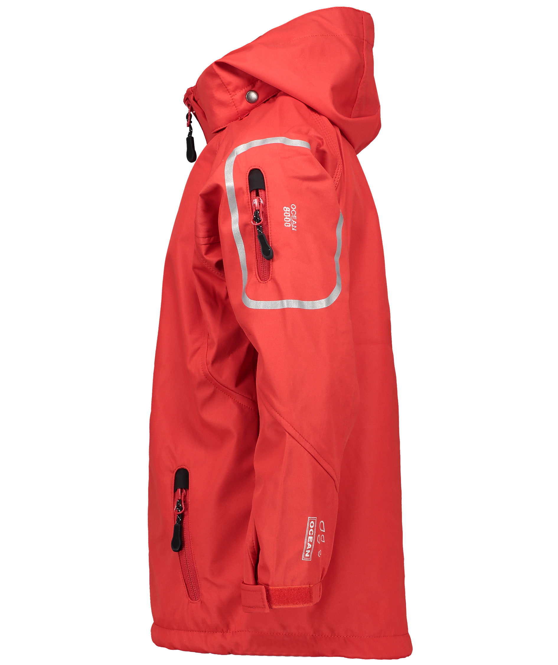 Ocean Tech softshelljakke til b&oslash;rn, R&oslash;d, large image number 3