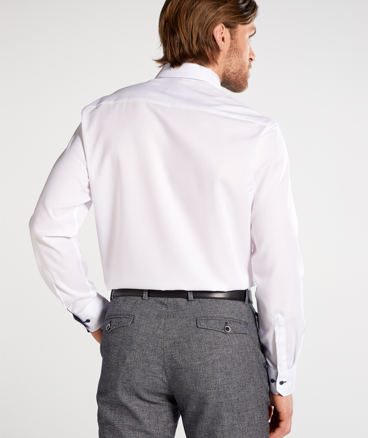 Eterna Fein Oxford Comfort fit skjorte, White , large image number 2