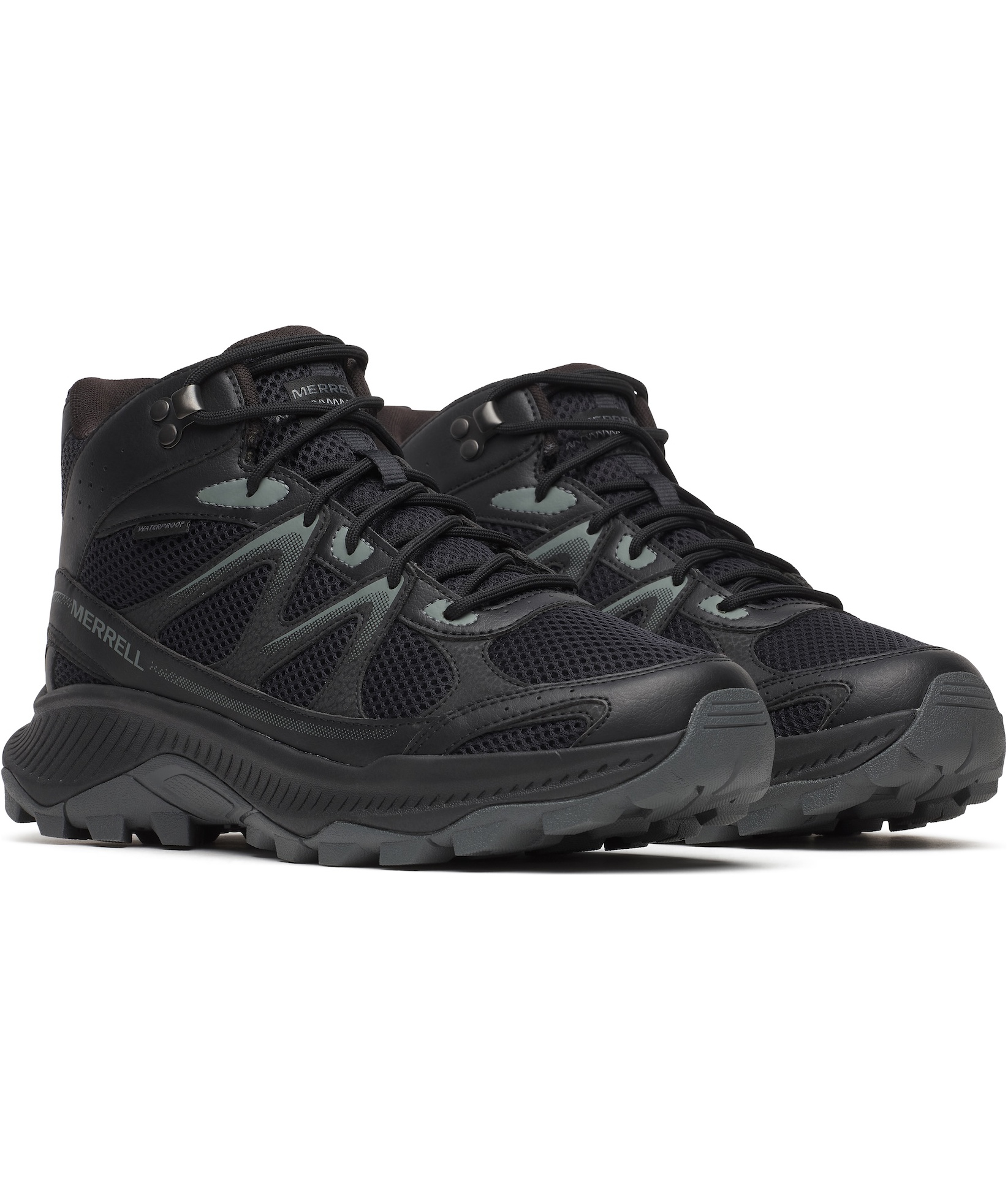 Merrell Tempo EXP mid WP turst&oslash;vler, Black/Alloy, large image number 1