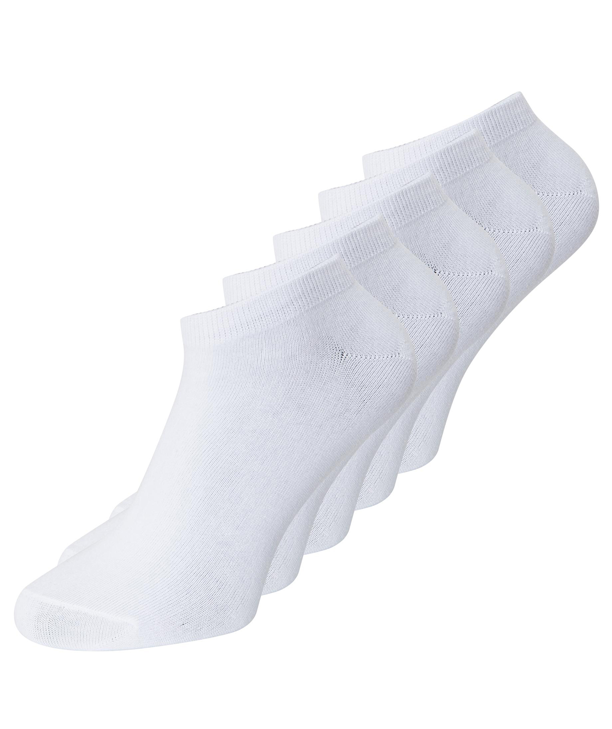Jack & Jones JACDONGO 5-pack ankelstrumpor, Vit