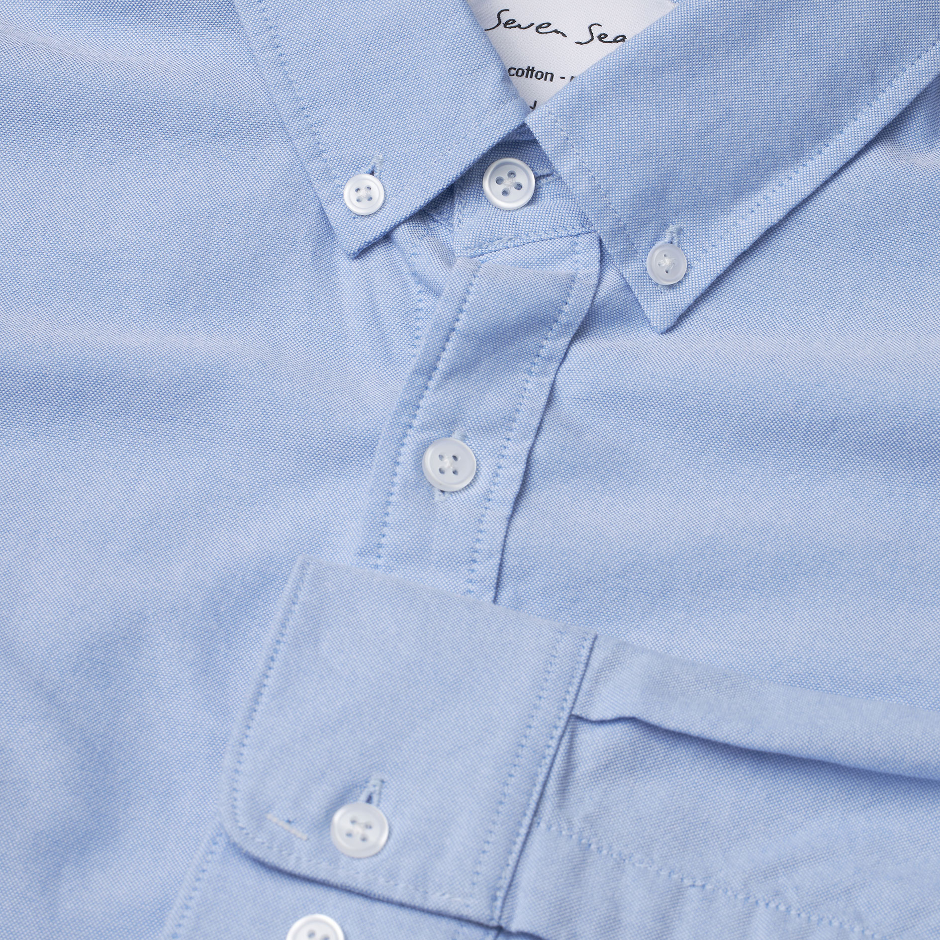 Seven Seas Oxford Modern fit skjorta, Ljusbl&aring;, large image number 4