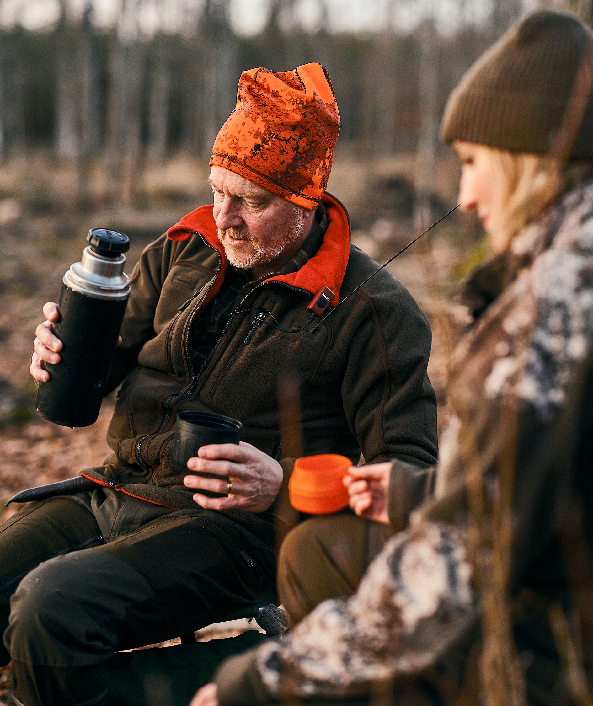 Pinewood&nbsp;Furudal Reversible fleecejakke, Hunting Brown/Red, large image number 9