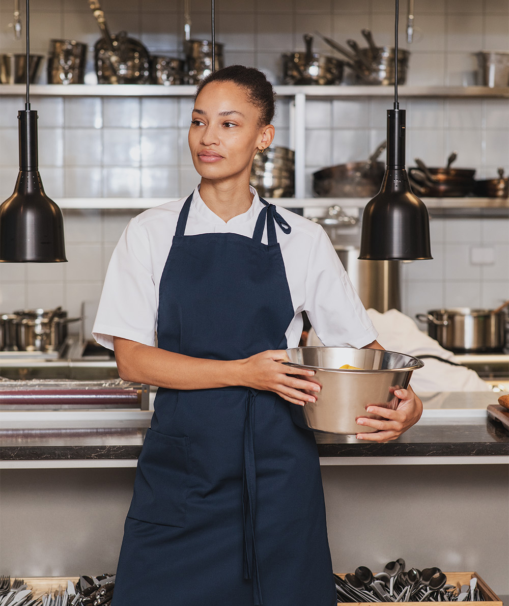 Segers 2337 brystlommeforkle med lomme, Dark navy, Dark navy, large image number 1