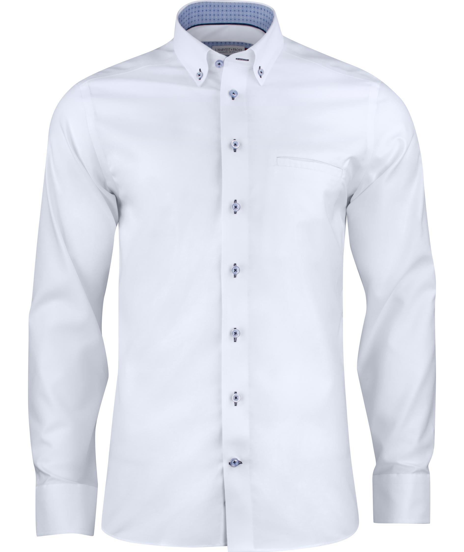 J. Harvest & Frost Red Bow 121 slim fit skjorta, Vit, Vit, swatch