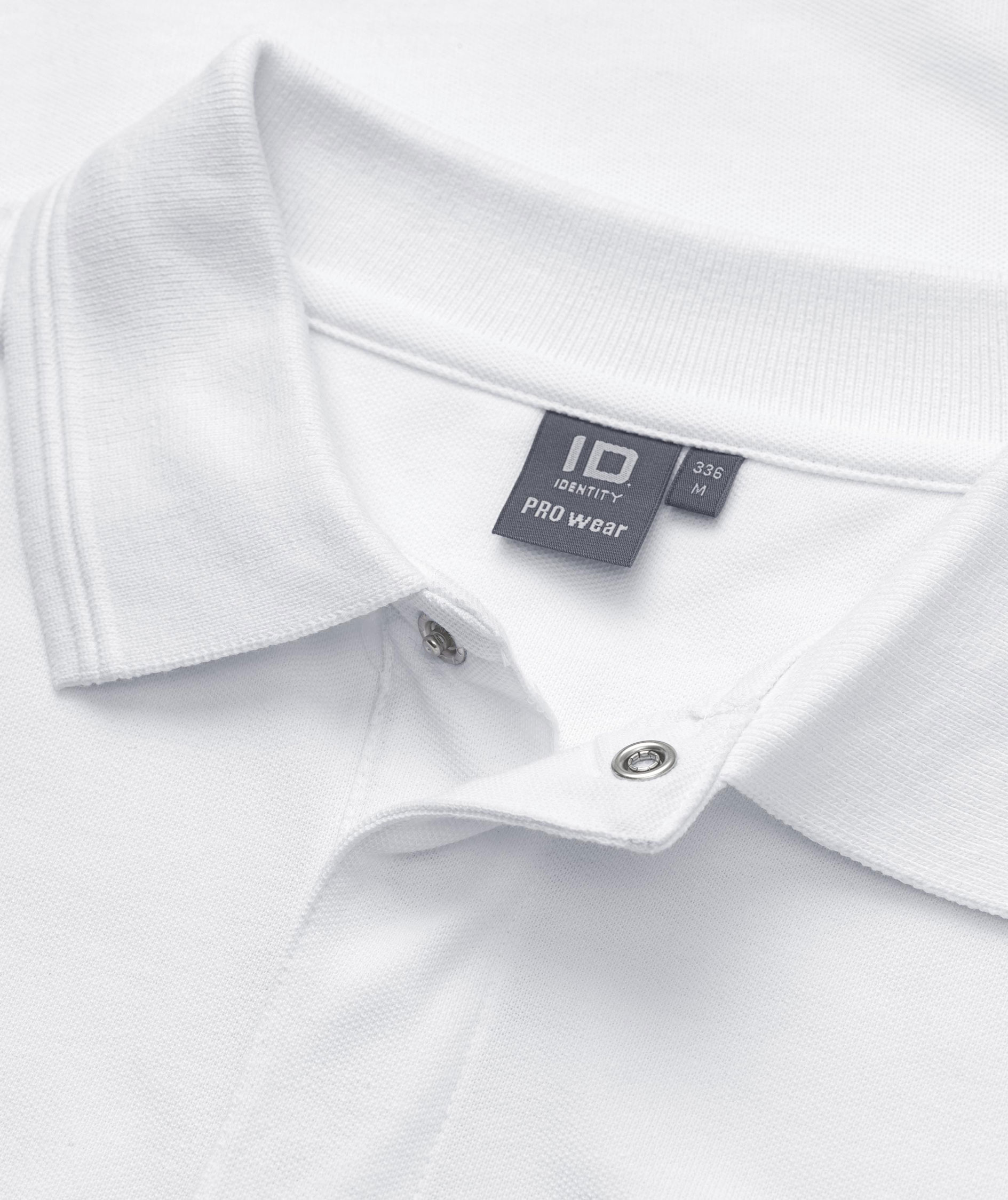 ID PRO Wear lang&auml;rmliges Poloshirt, Wei&szlig;, large image number 3