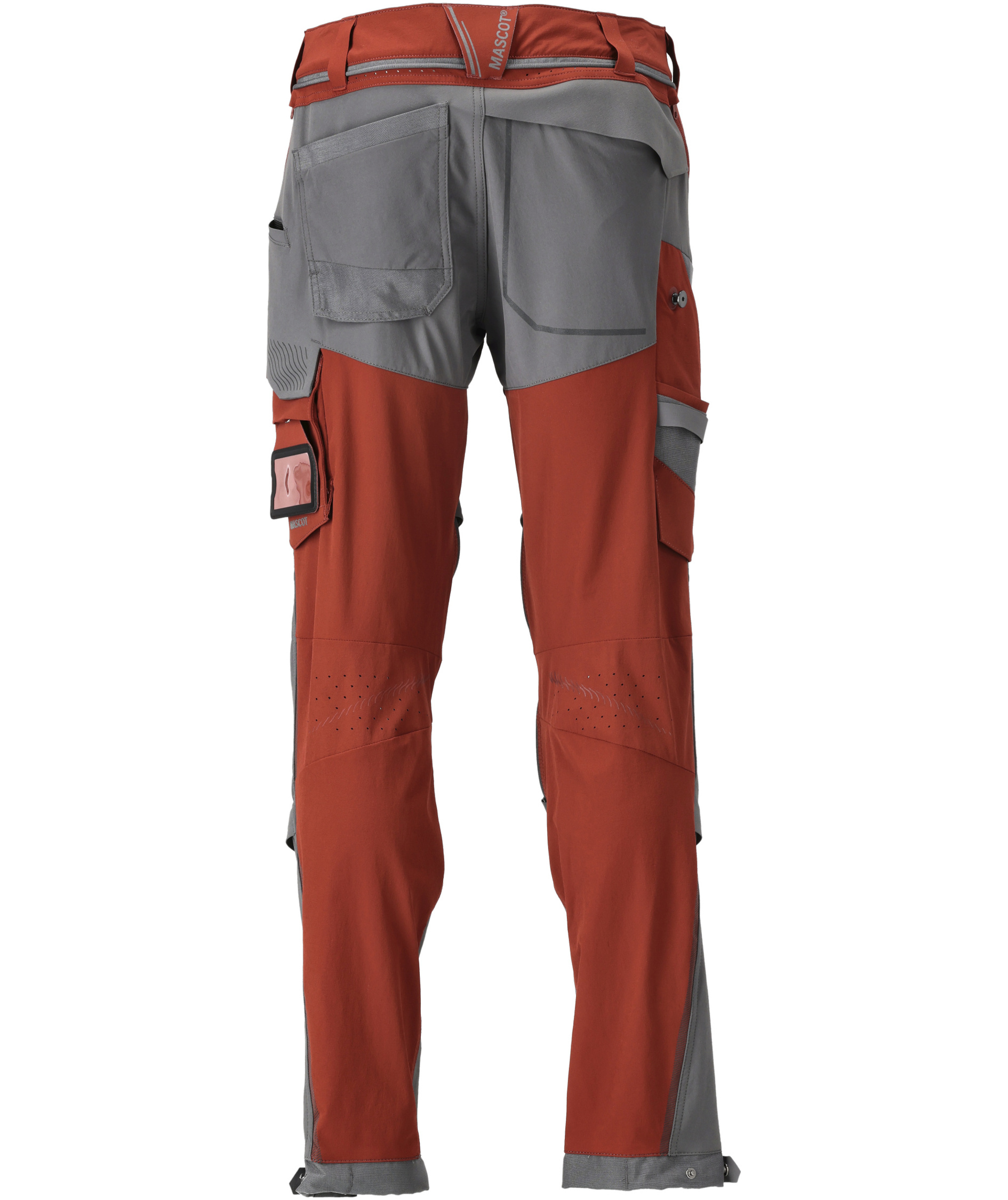 Mascot Customized Arbeitshose full stretch, Herbstrot/Steingrau, large image number 2
