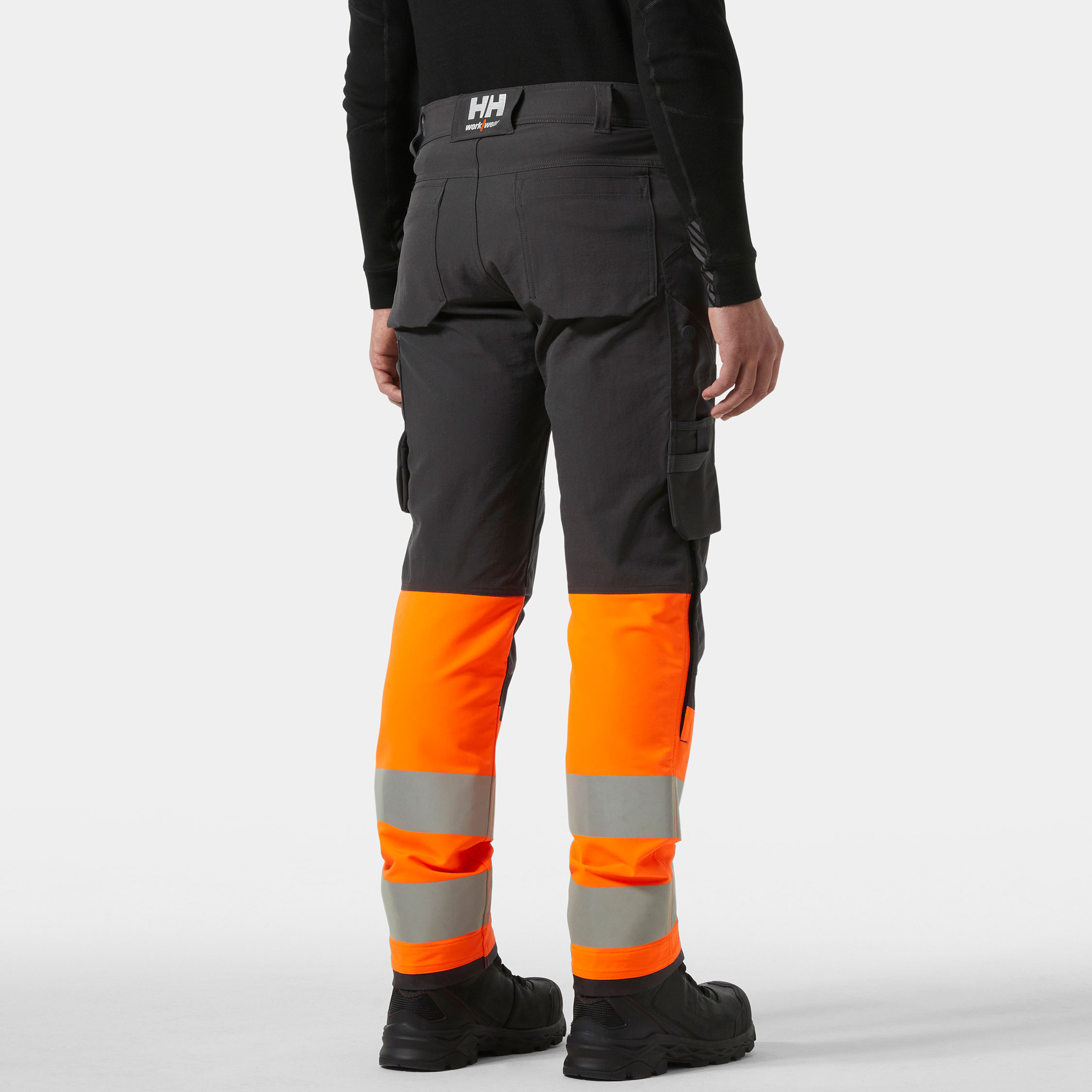 Helly Hansen Alna 4X Connect&trade; arbejdsbukser full stretch, Hi-vis Orange/Ebony, large image number 3