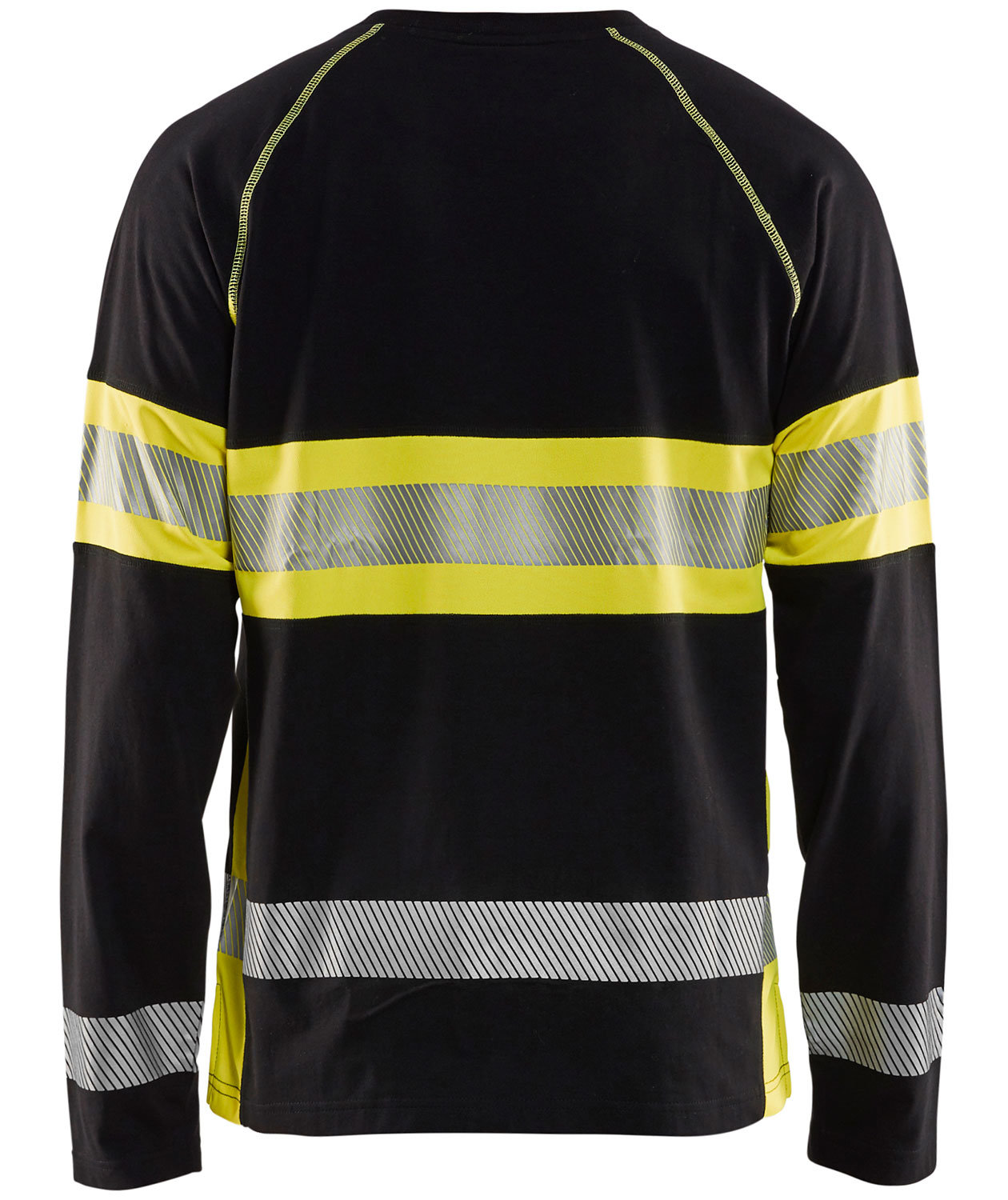 Bl&aring;kl&auml;der lang&aelig;rmet T-shirt, Sort/Hi-Vis Gul