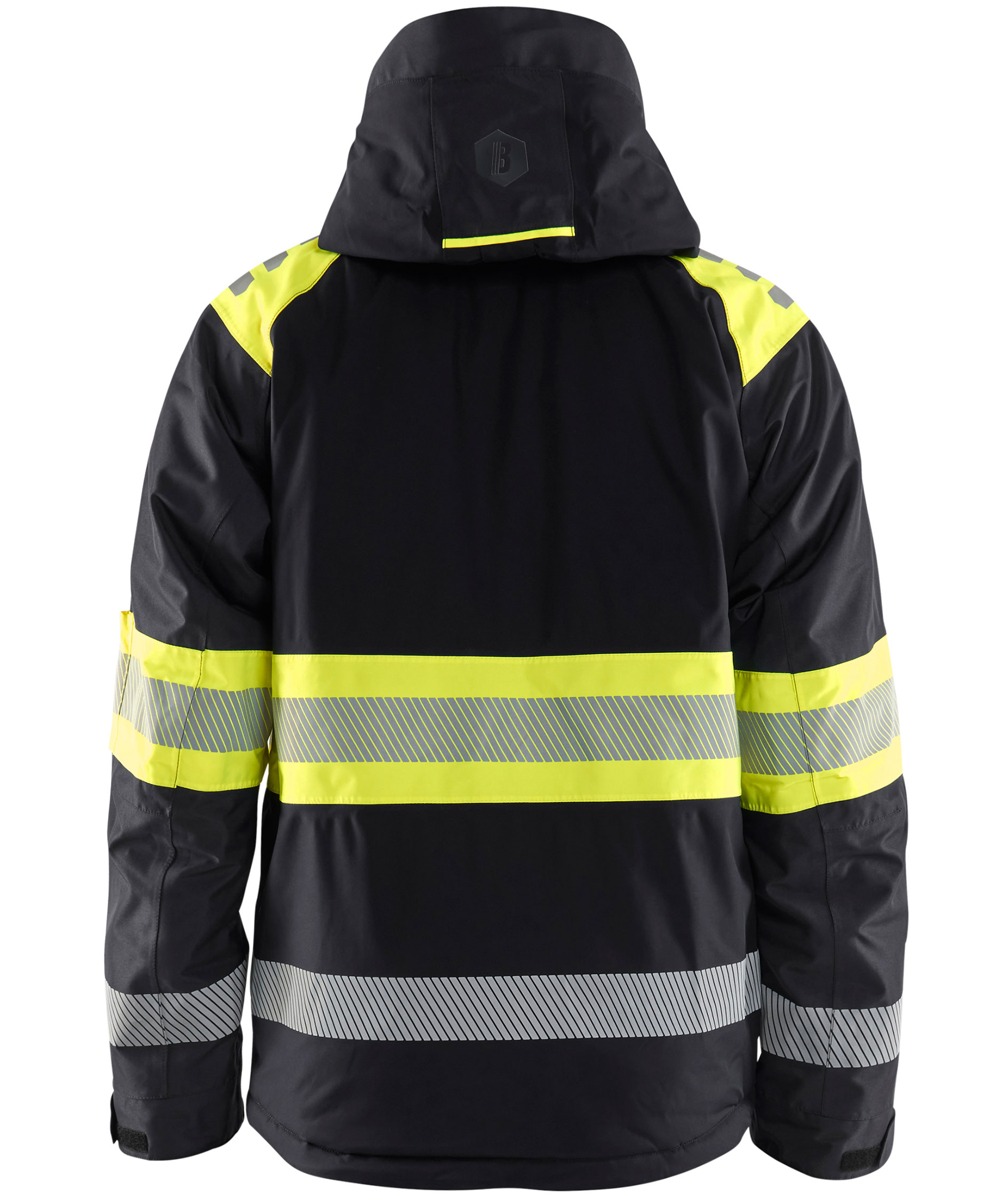 Bl&aring;kl&auml;der vinterjacka, Svart/Varselgul, large image number 2