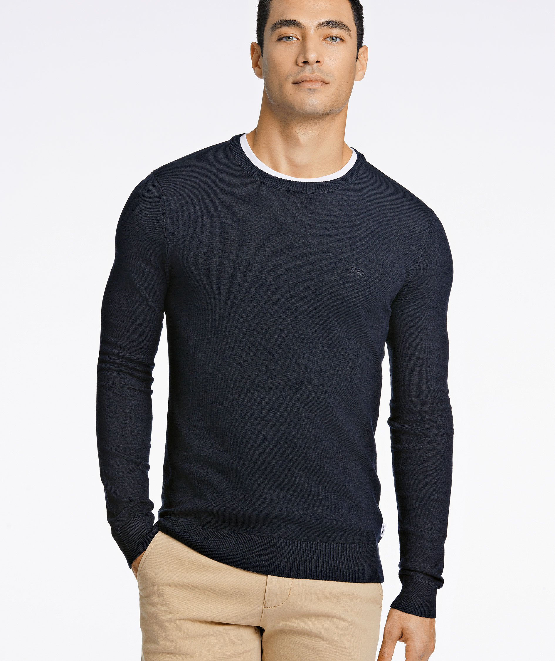 Lindbergh stickad tr&ouml;ja, Navy, large image number 6