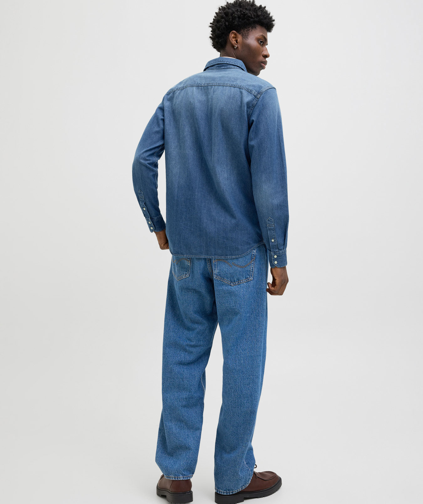 Jack & Jones JJESHERIDAN Slim fit Hemd, Medium Denim Blue, large image number 2