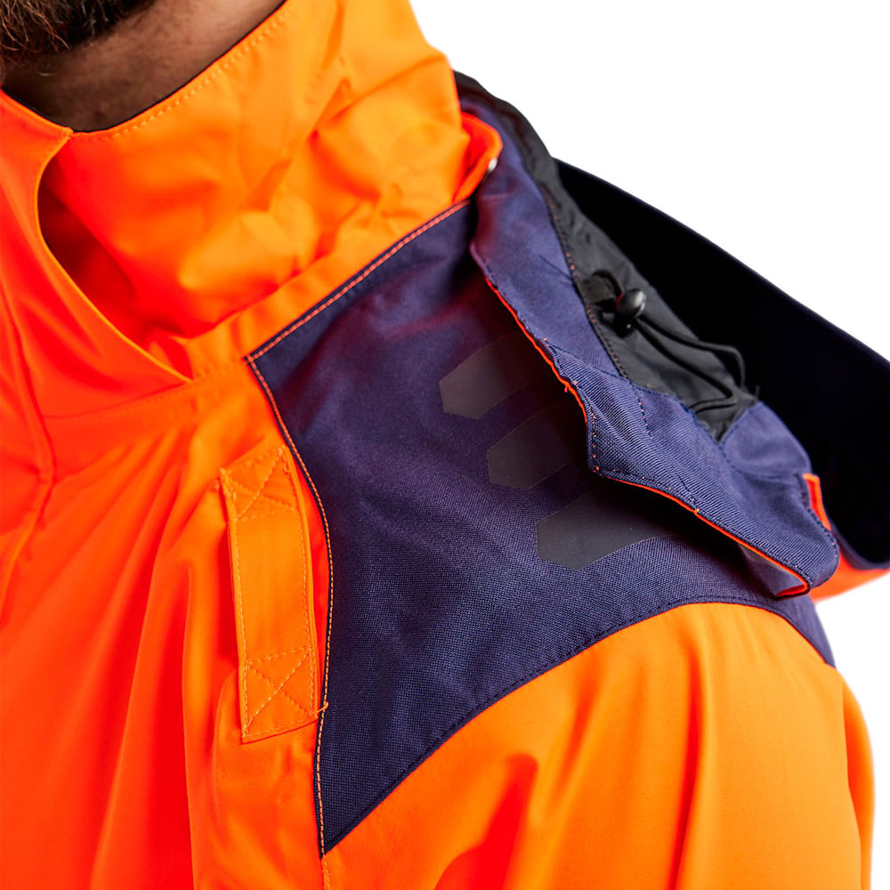 Bl&aring;kl&auml;der skaljakke, Hi-Vis Orange/Marine, large image number 4