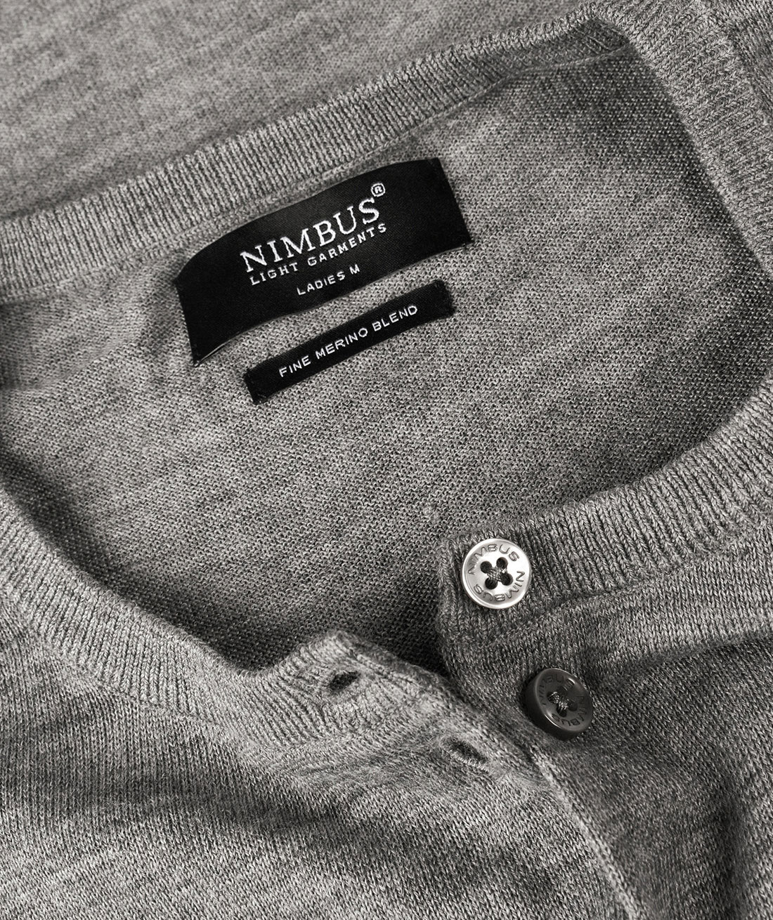 Nimbus Phoenix dame strikcardigan med merinould, Gr&aring; melange, large image number 3