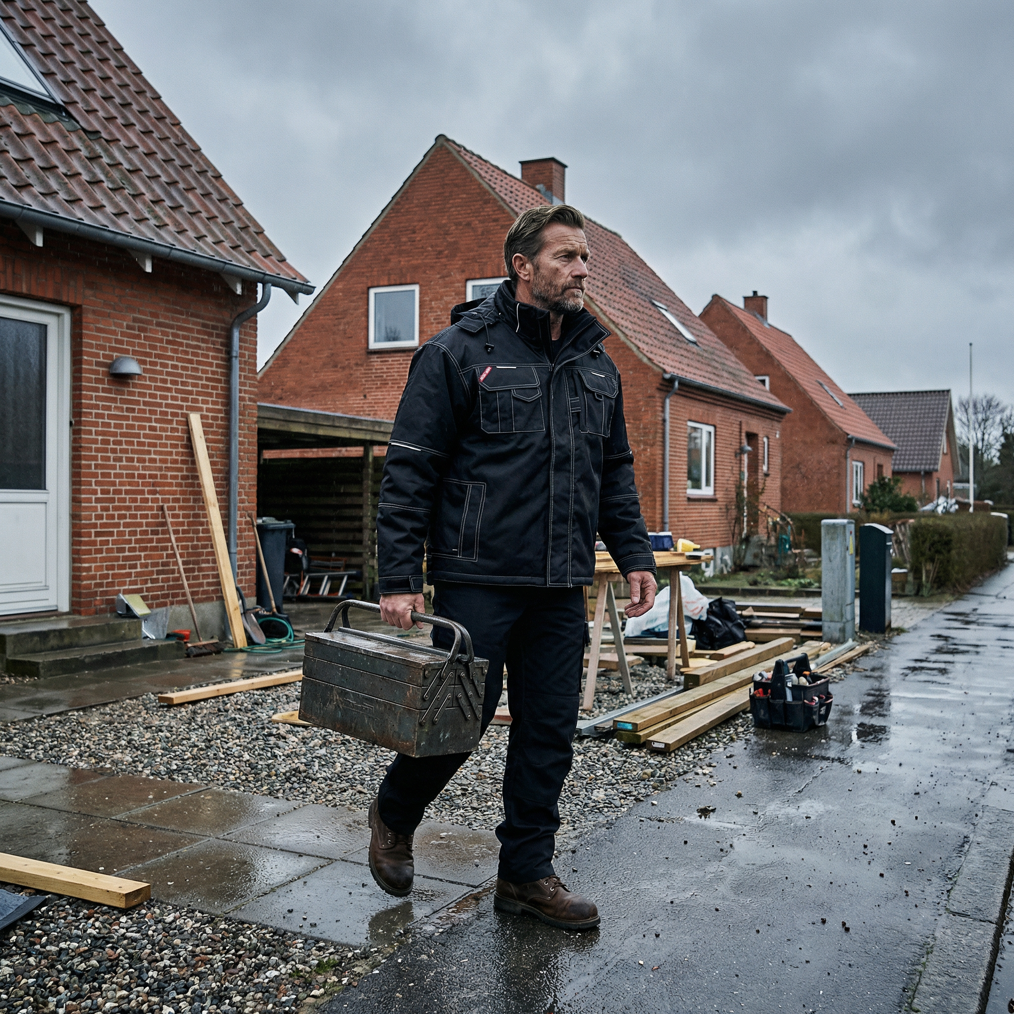 Engel Combat Arbeitspilotenjacke, Schwarz