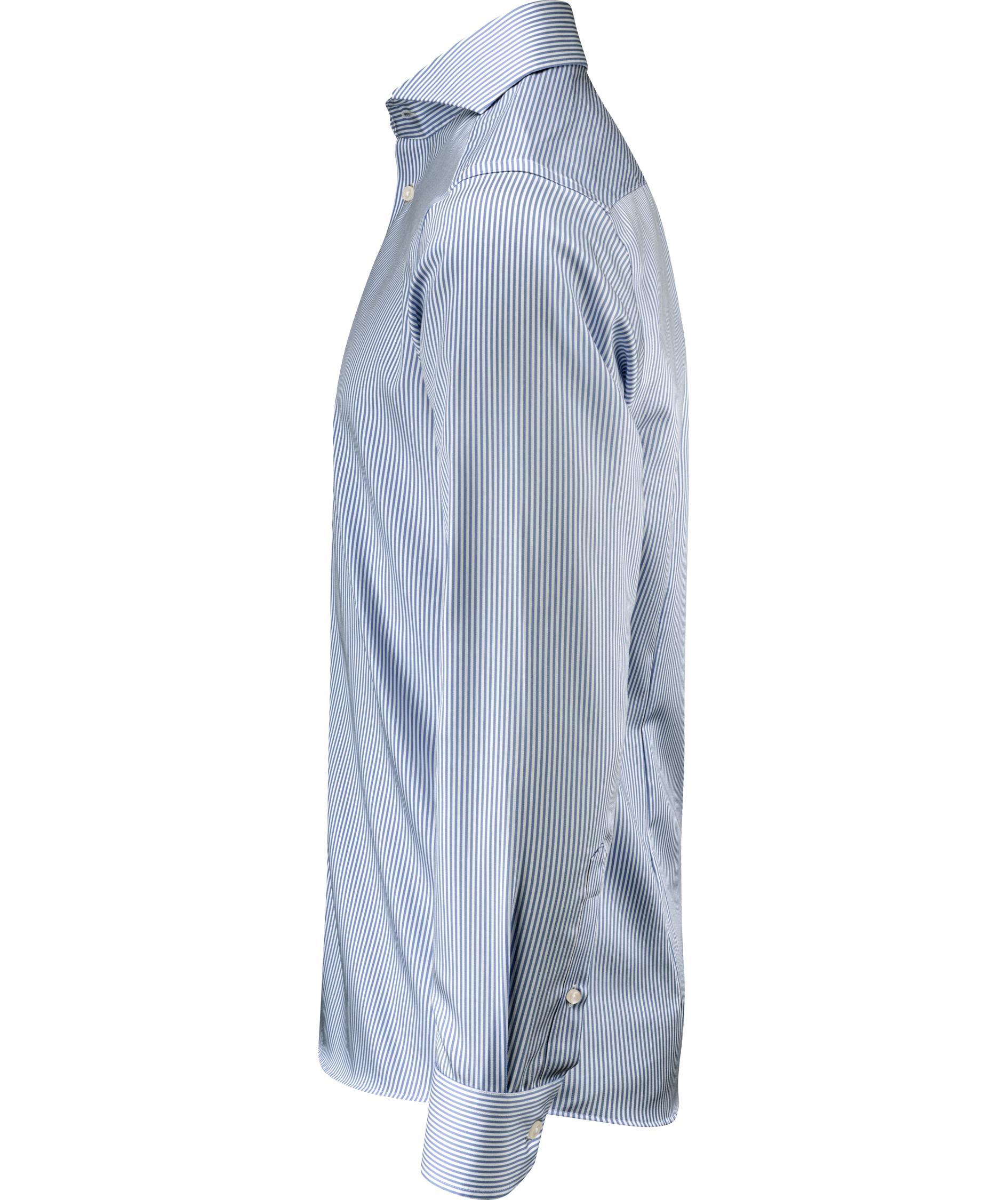 J. Harvest & Frost Twill Yellow Bow 50 slim fit skjorta, Navy/Stripe, large image number 2