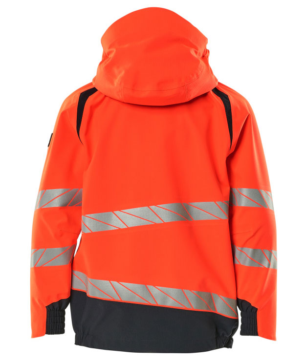 Mascot Accelerate Safe skalljakke for barn, Hi-Vis R&oslash;d/M&oslash;rk Marine, large image number 2