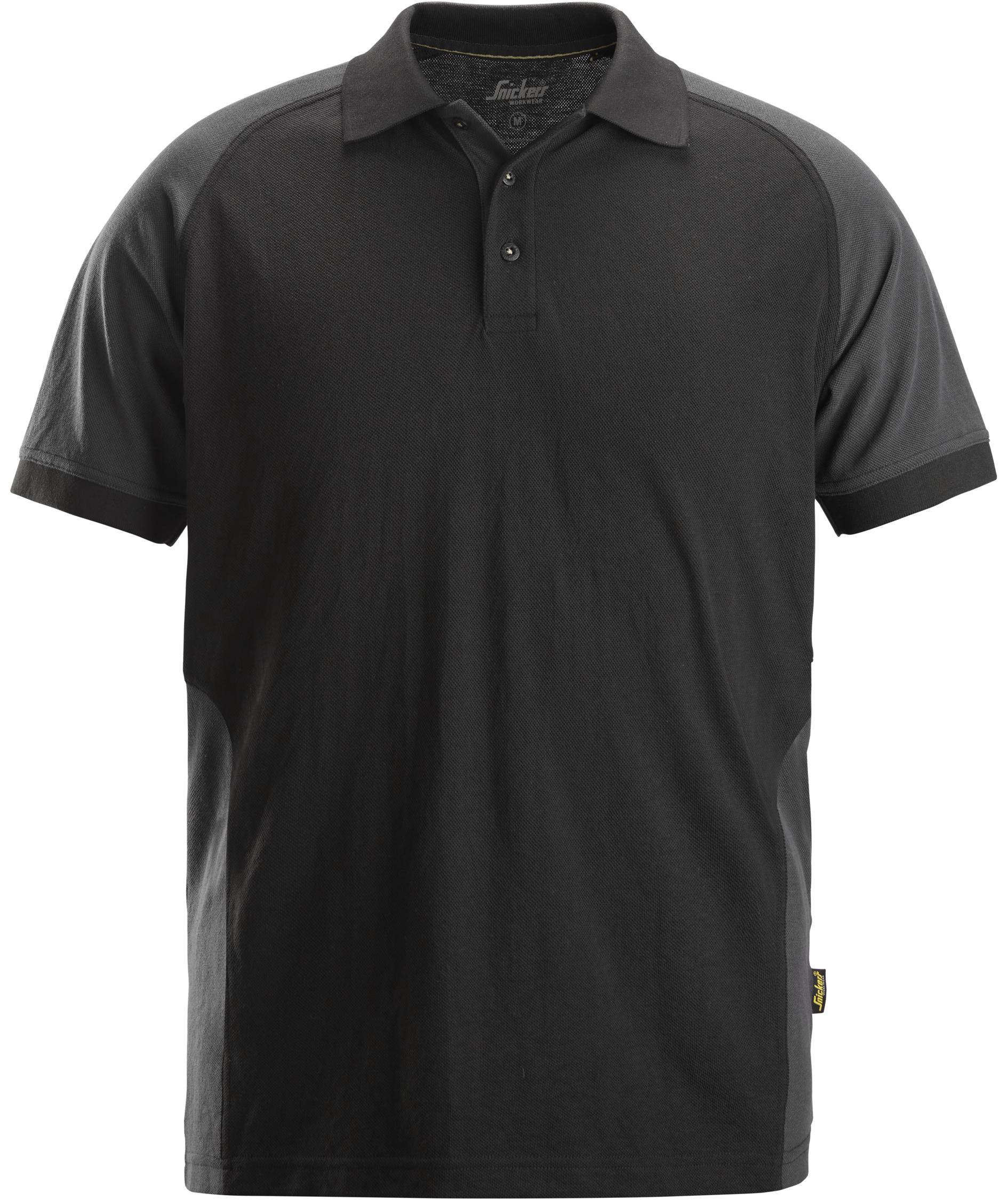 Snickers polo T-skjorte 2750, Black/Steel Grey, Black/Steel Grey, swatch