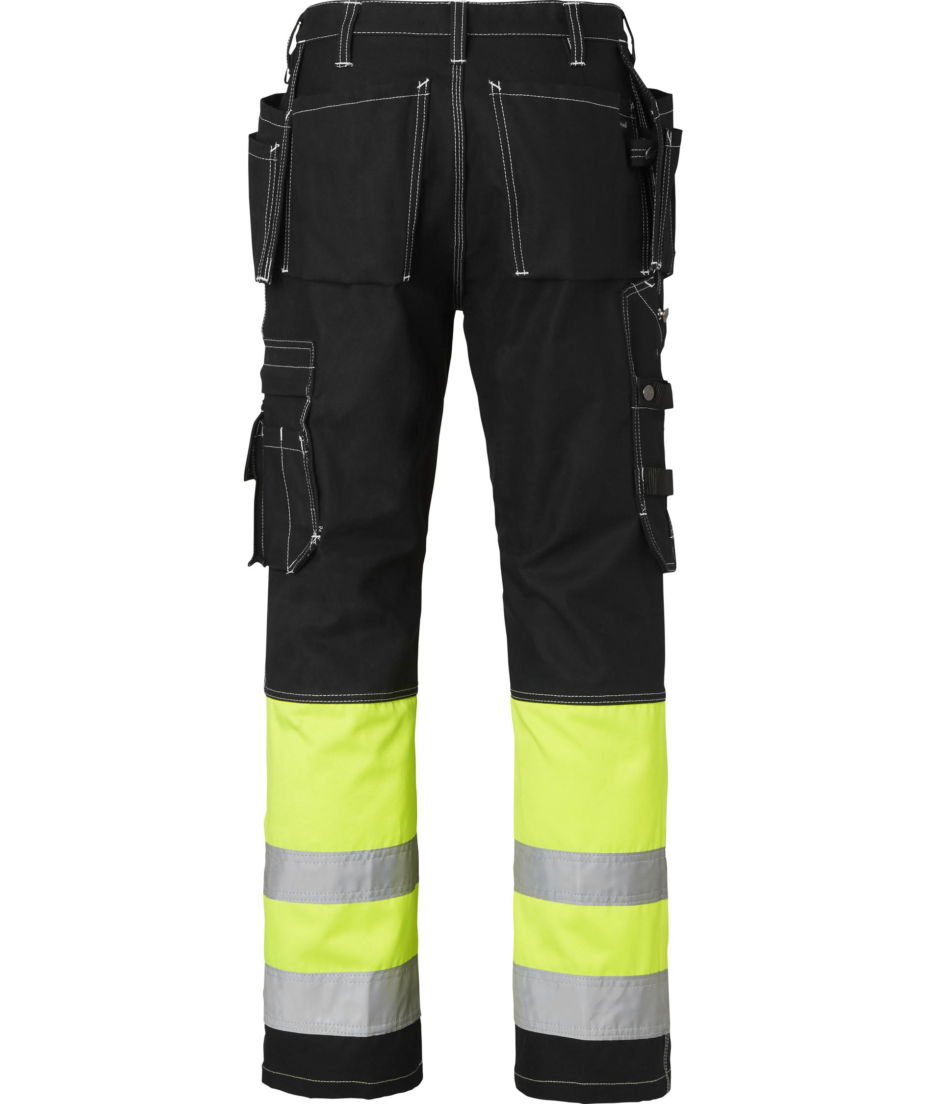 Top Swede h&aring;ndverksbukse 2515, Svart/Hi-Vis Gul