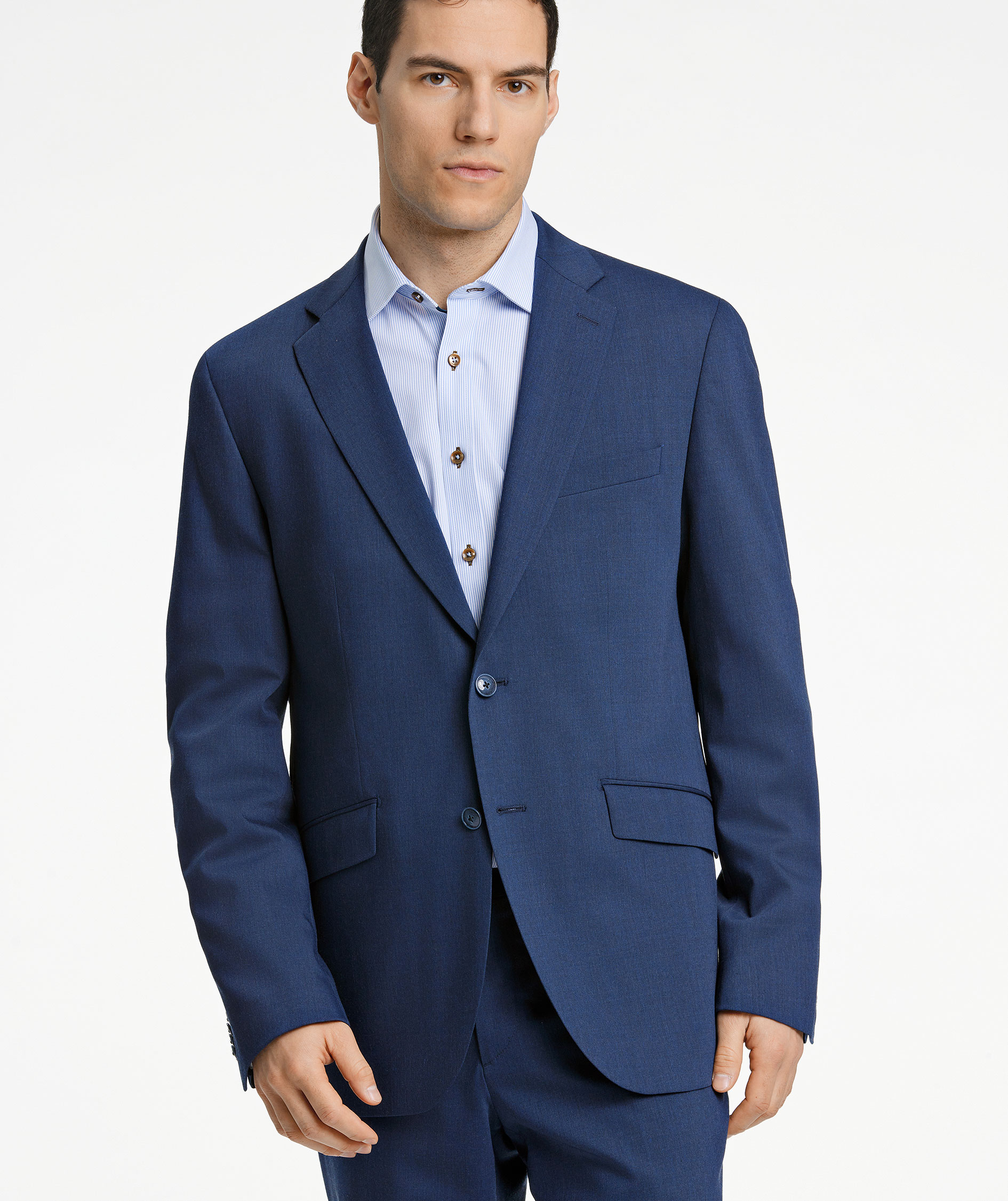 Lindbergh Modern fit habitjakke med uld, Mid Navy Mel, large image number 5