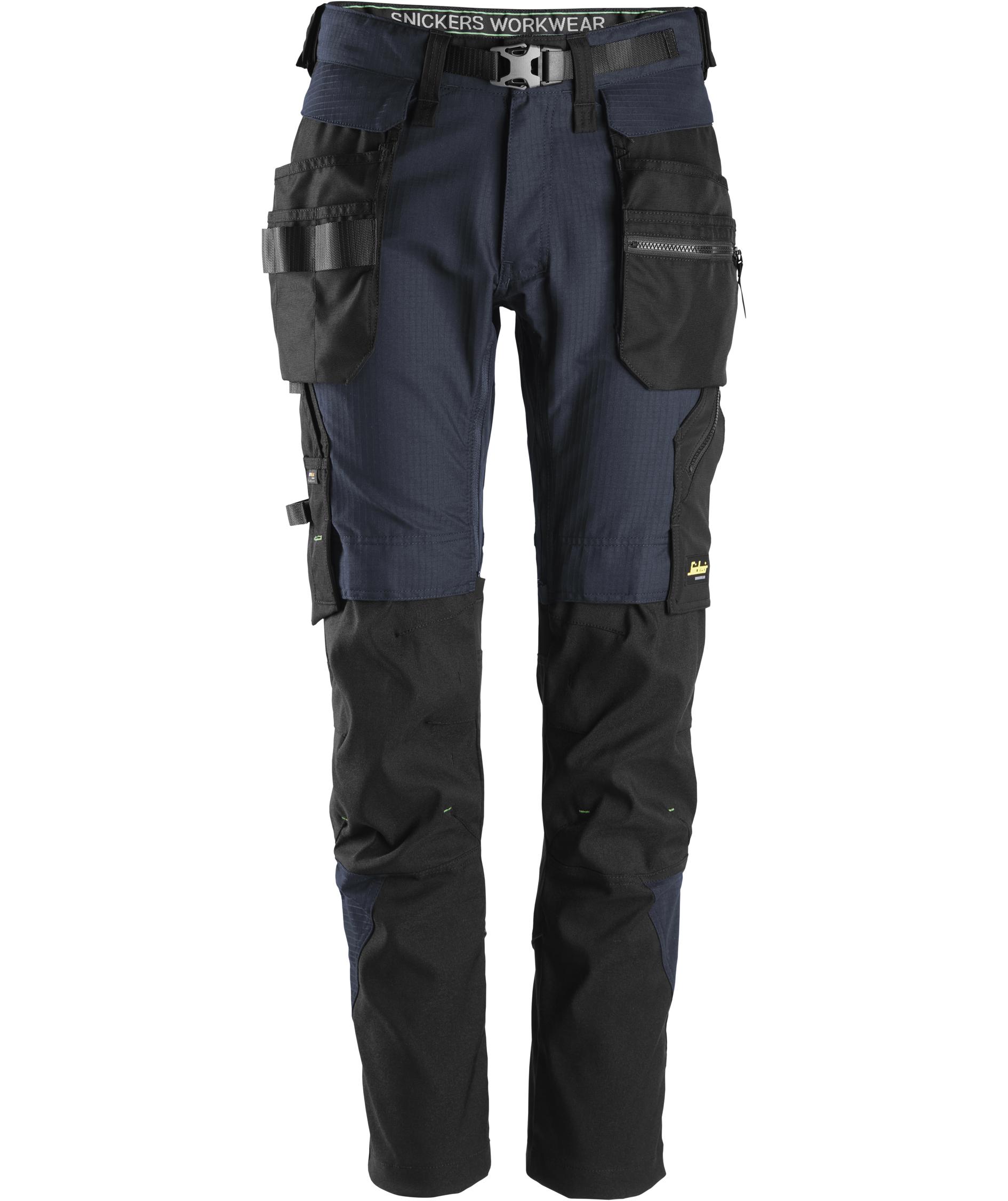 Snickers FlexiWork h&aring;ndverksbukse 6972, Navy/black, Navy/black, swatch