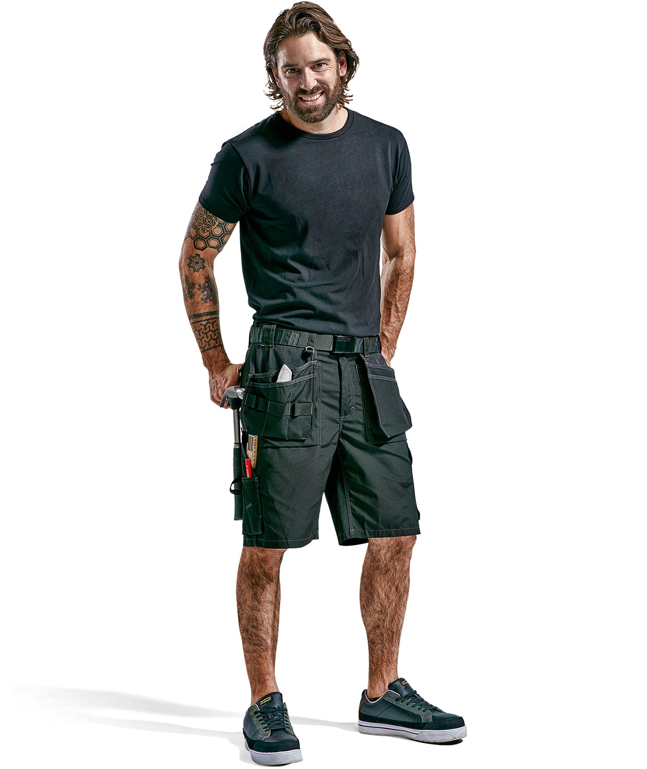 Bl&aring;kl&auml;der Lightweight h&aring;ndv&aelig;rkershorts X1526, Sort, large image number 1