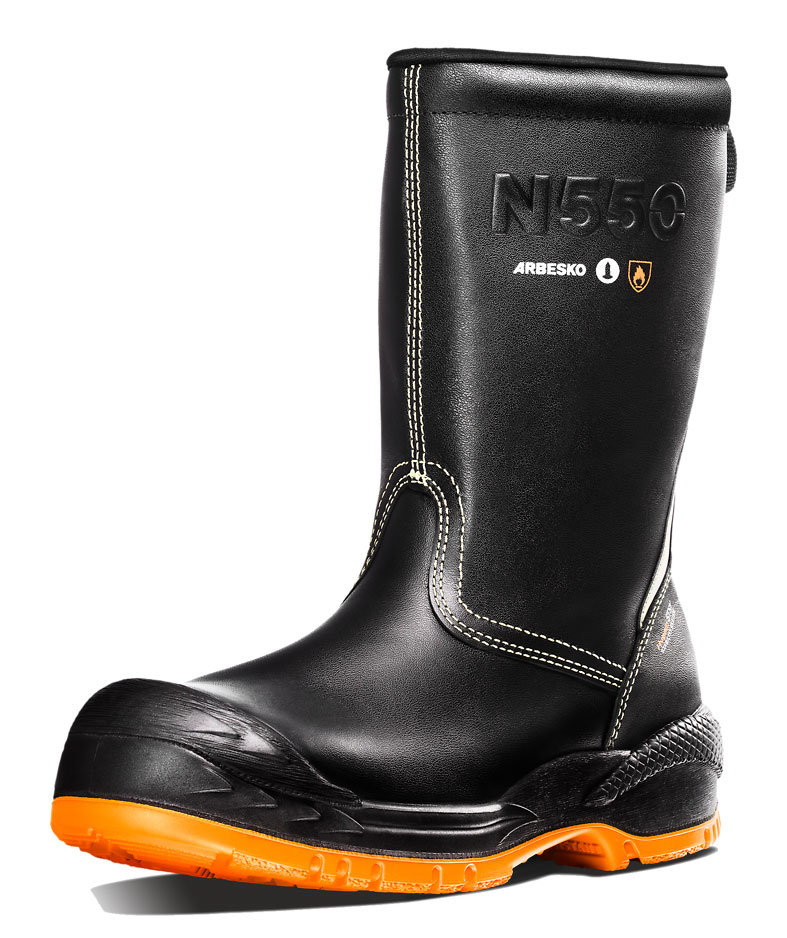 Arbesko 550 skyddsst&ouml;vlar S3, Svart/Orange