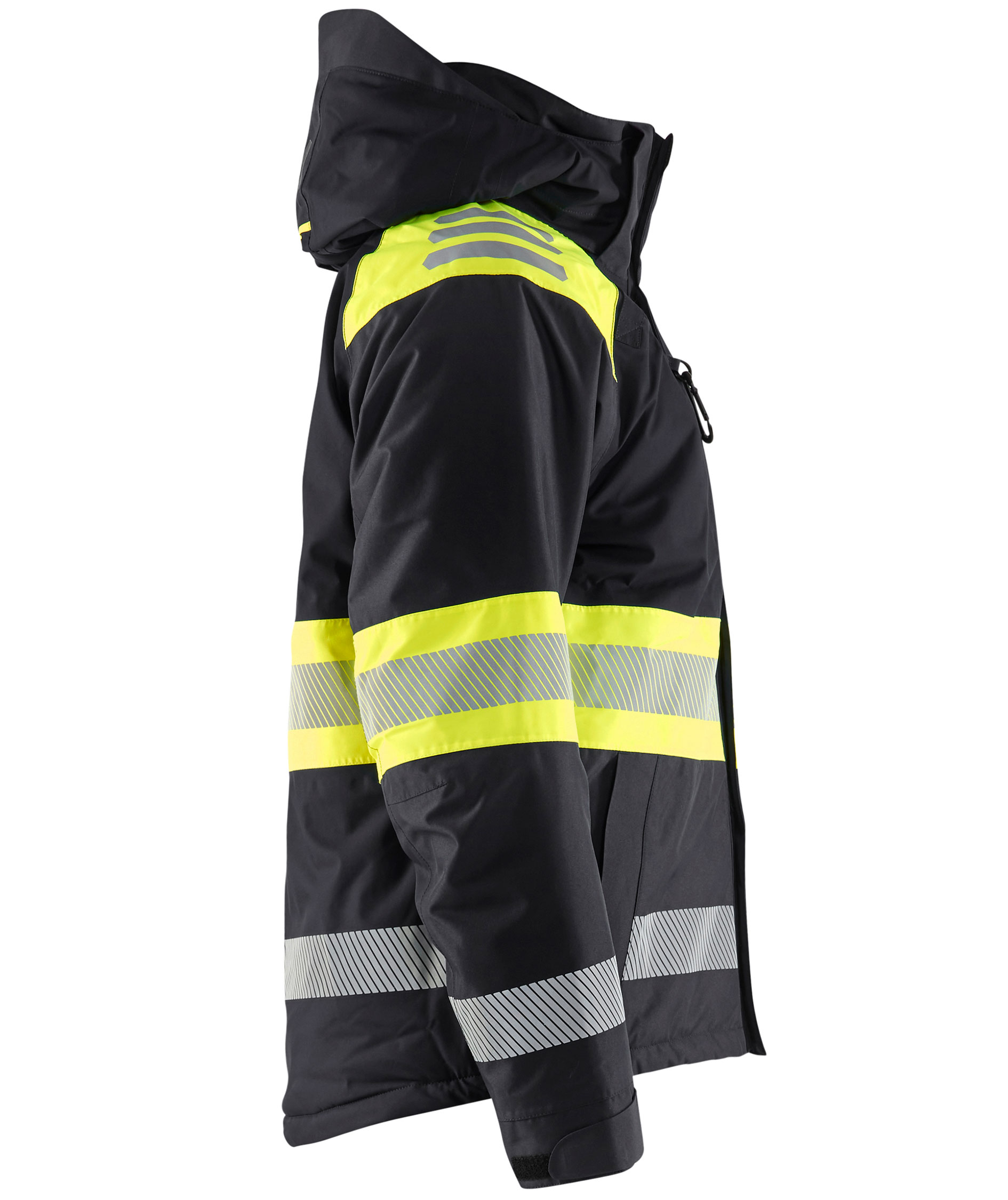 Bl&aring;kl&auml;der vinterjacka, Svart/Varselgul, large image number 3