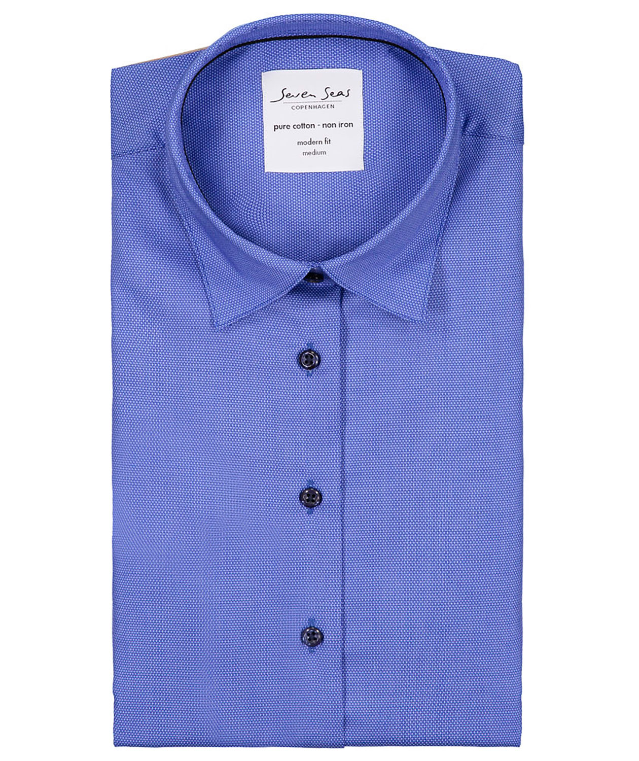 Seven Seas Dobby Royal Oxford modern fit women's shirt, French Blue, large image number 4