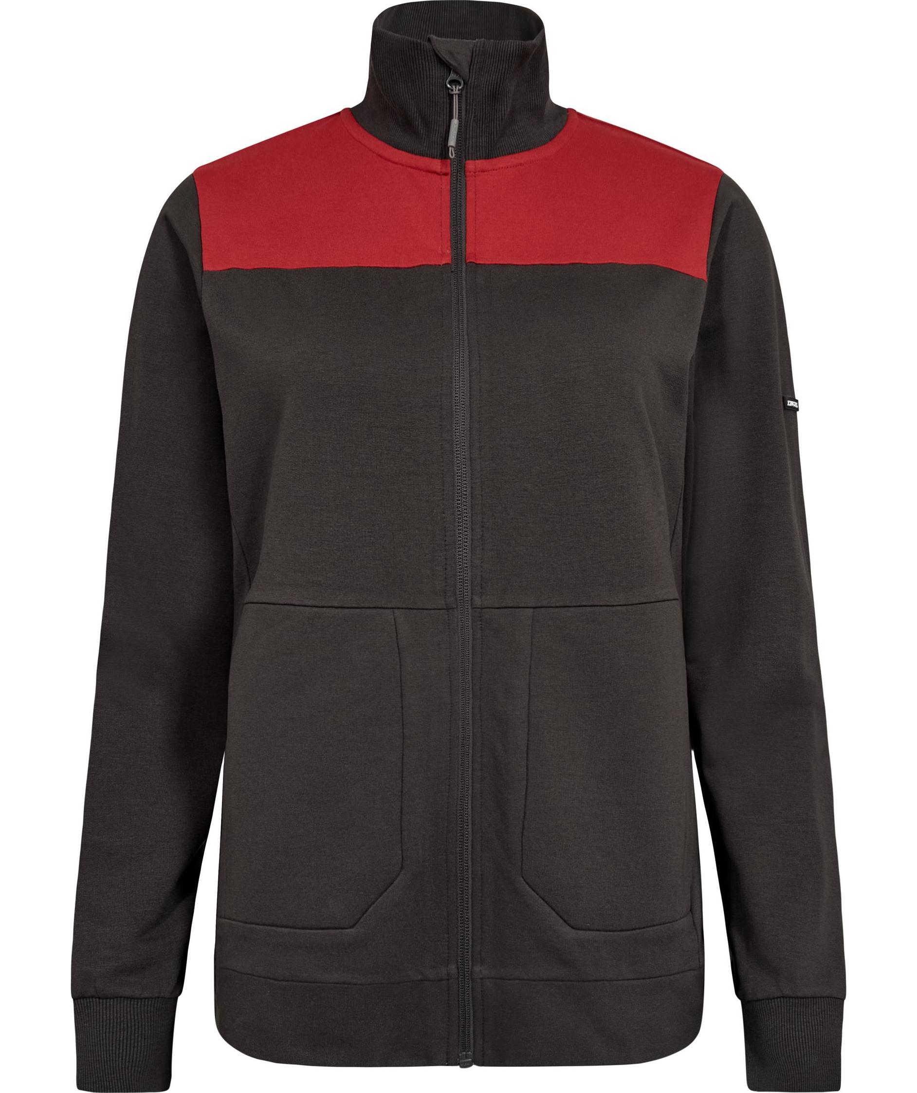 Engel Entire dame sweat cardigan, Anthracite Grey/Flame