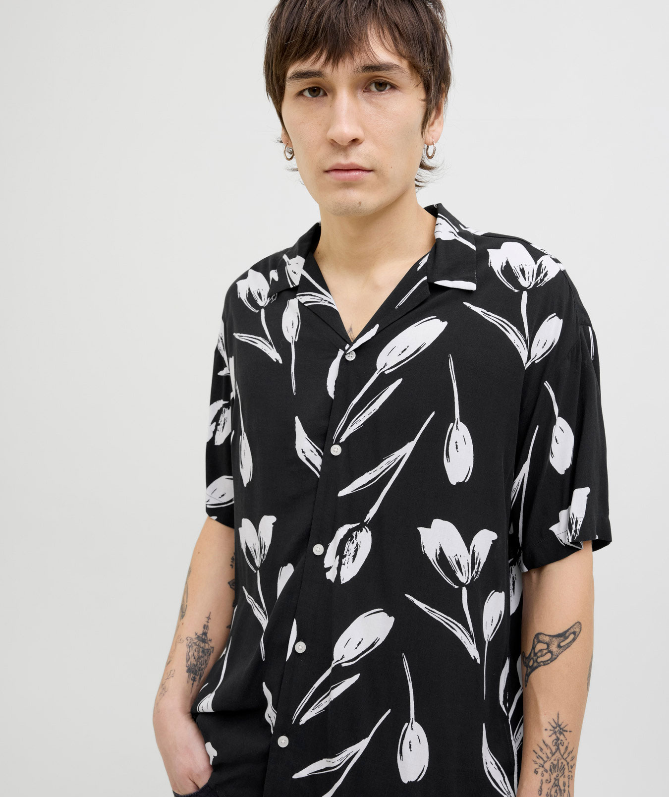 Jack & Jones JJEJEFF CHARGE RESORT kort&aelig;rmet skjorte, Sort, large image number 3