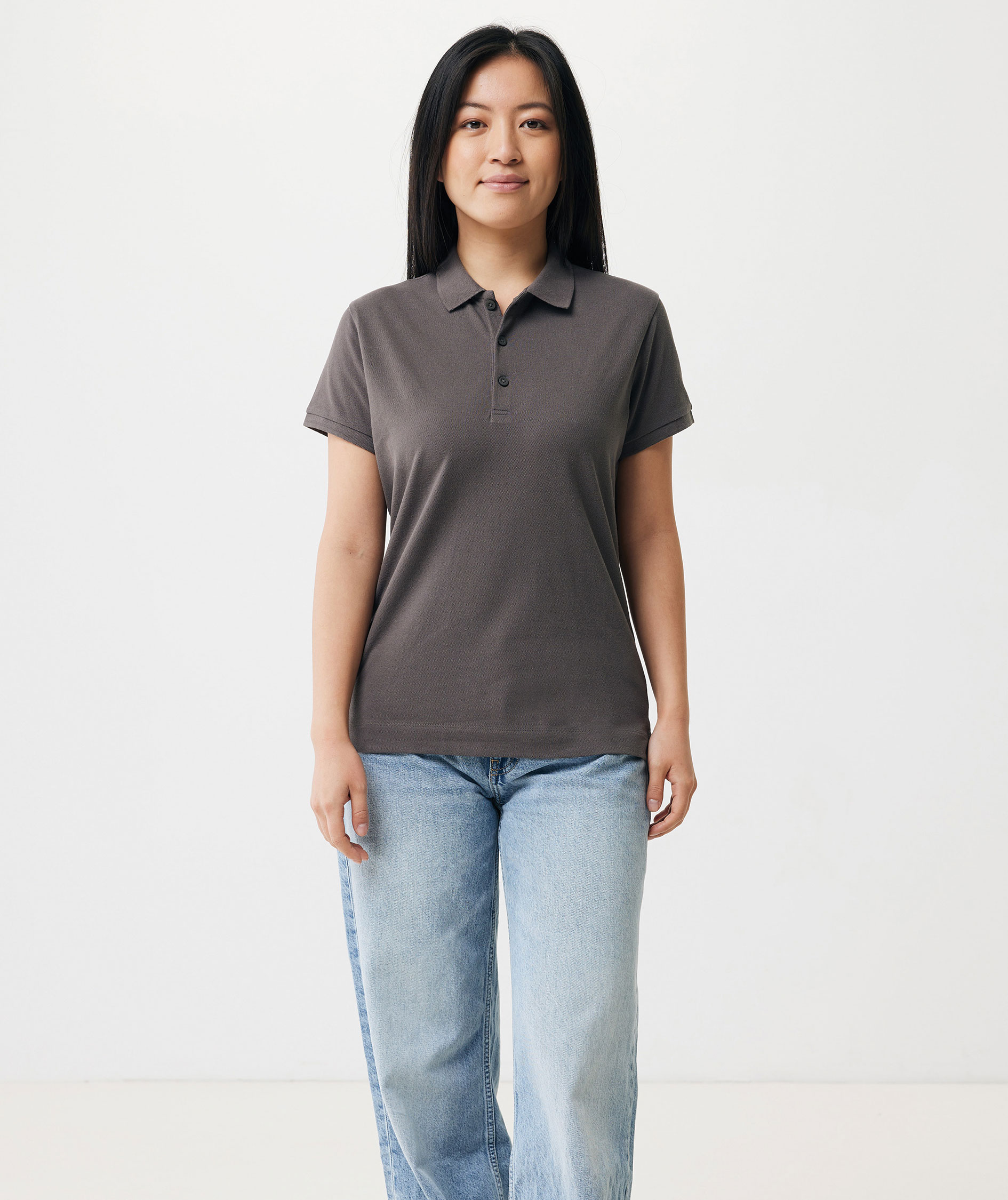 Iqoniq Yosemite Damen Poloshirt, Steinkohle
