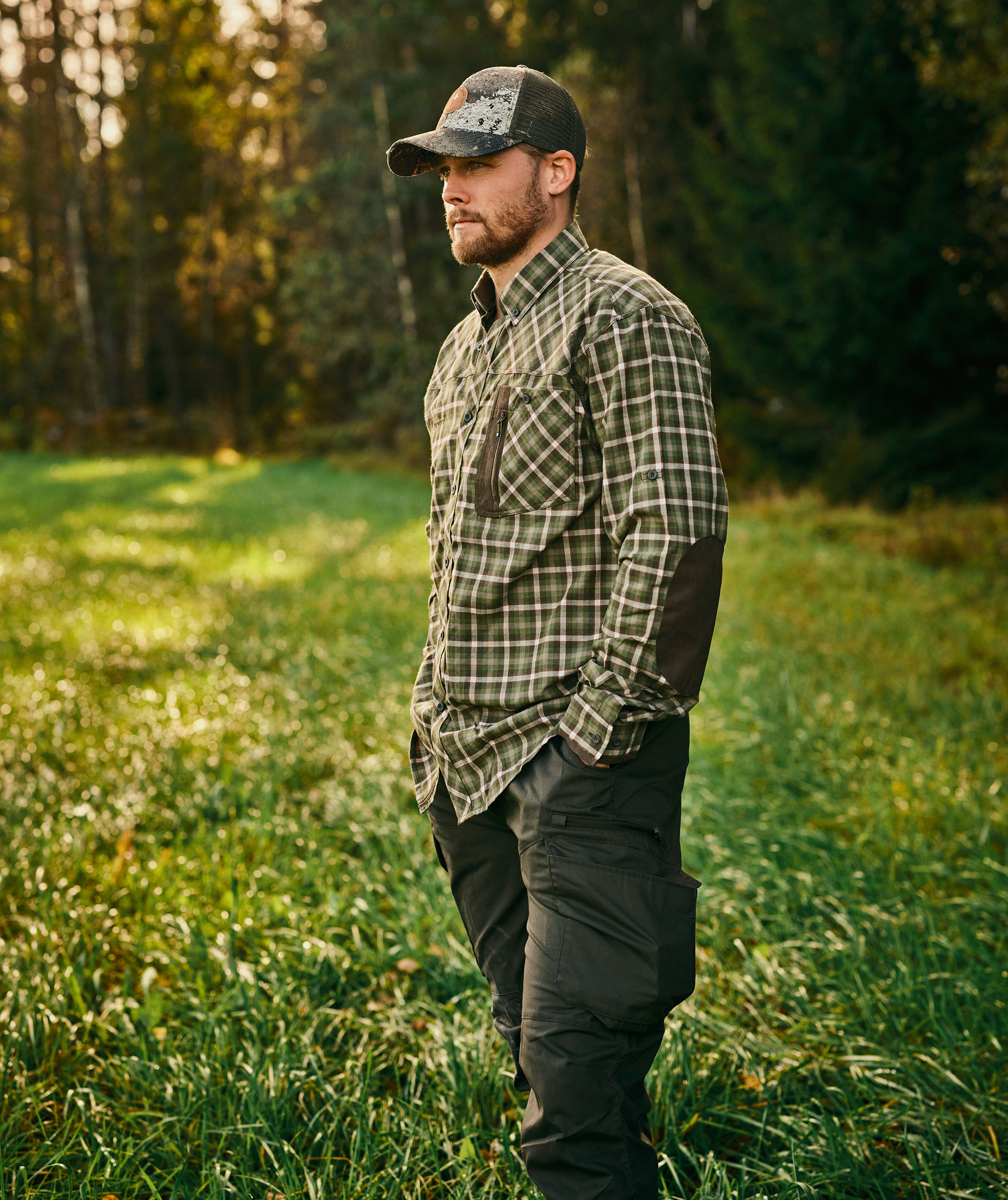 Pinewood Hunters Mesh kasket, Strata/Moss Green, Strata/Moss Green, large image number 5