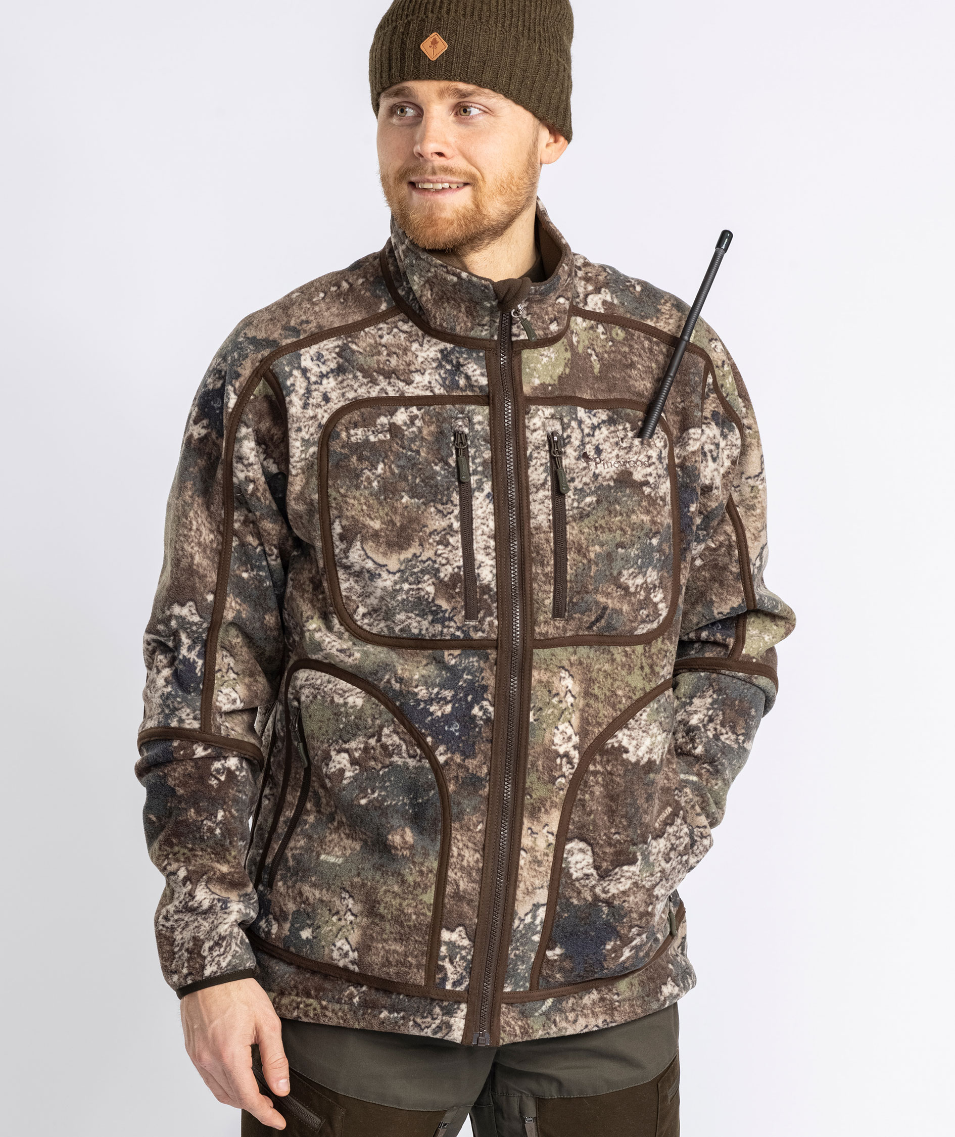 Pinewood&nbsp;Furudal Reversible Camou fleecejakke, Hunting Brown/Strata, large image number 12