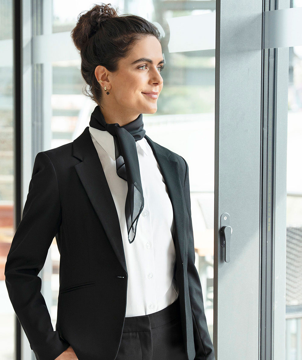 Karlowsky classic chiffon sjal, Black, Black, large image number 3