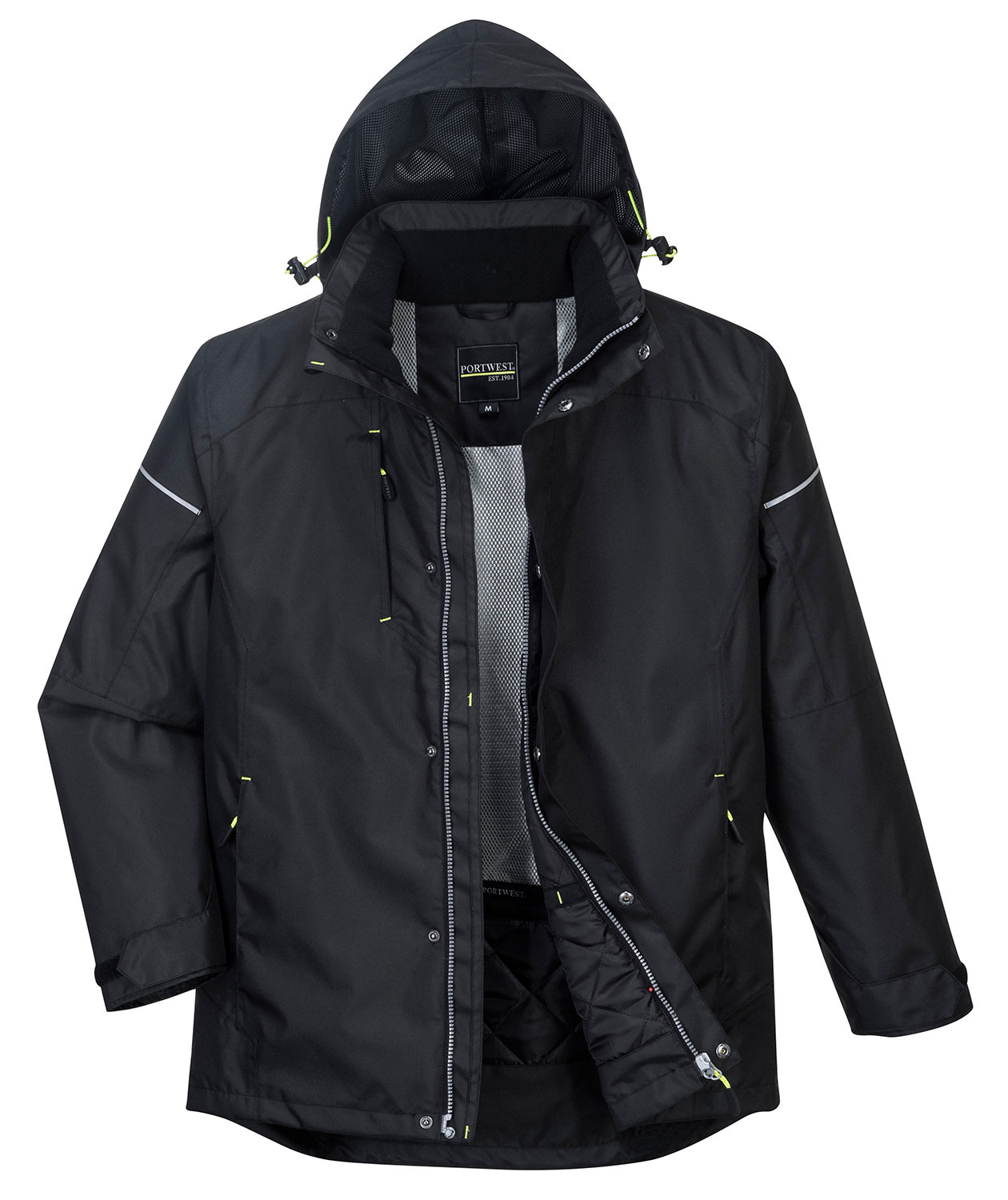 Portwest PW3 vinterjakke, Sort, large image number 2