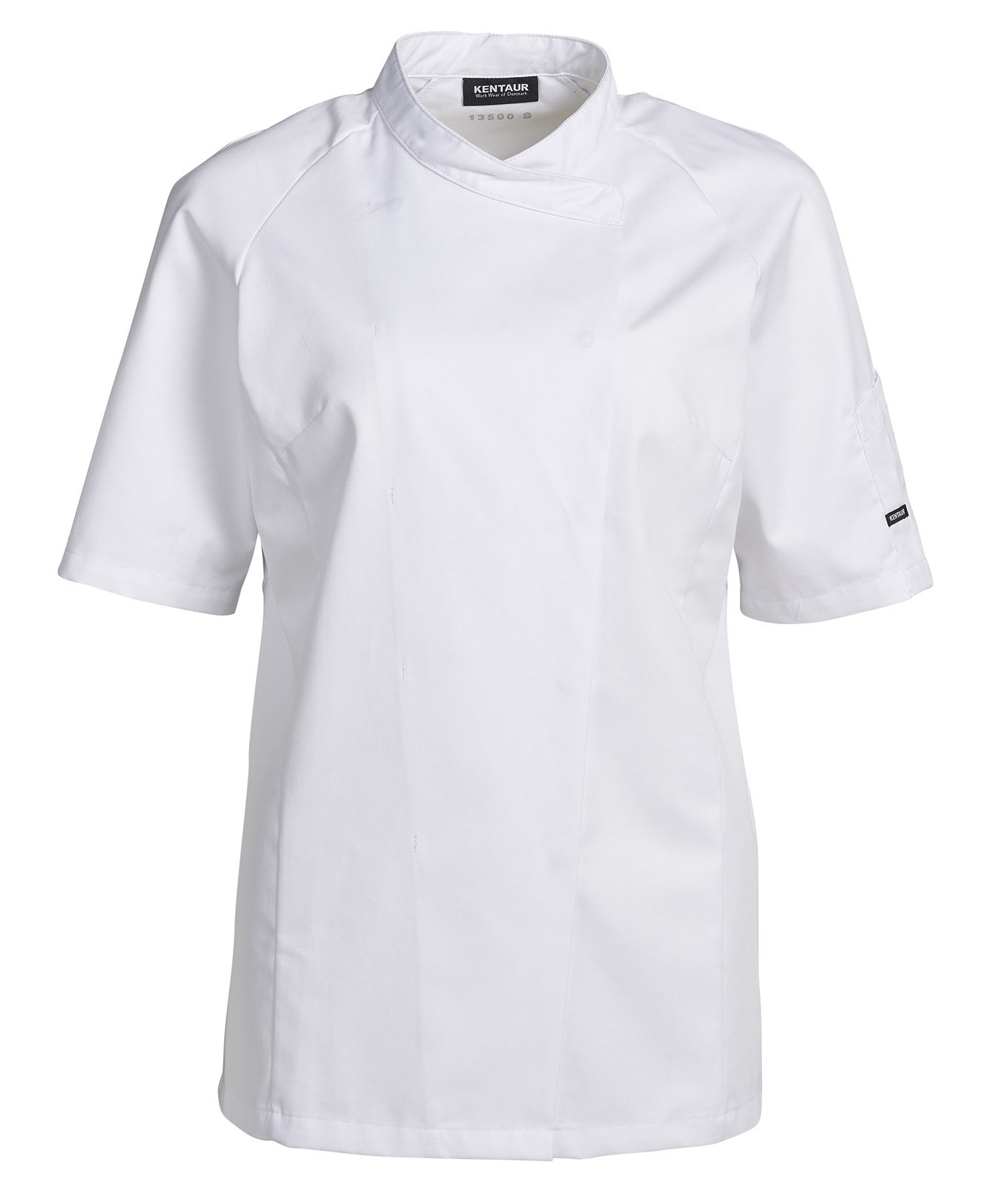 Kentaur kortermet dame kokke/servit&oslash;rjakke, Hvit