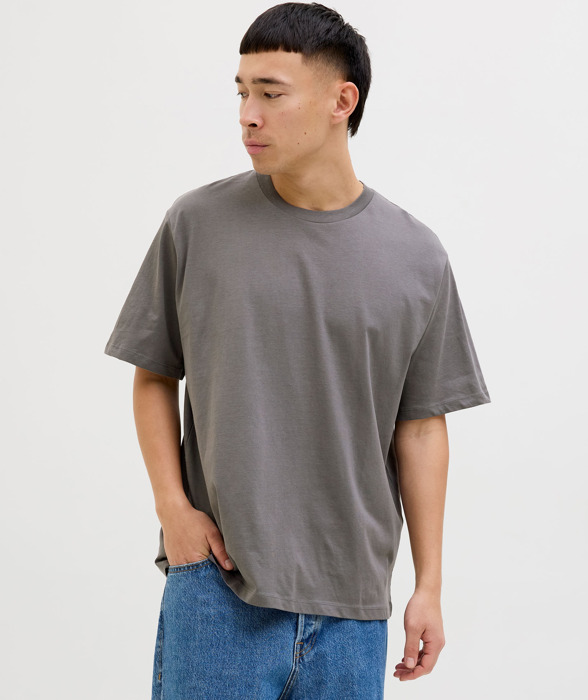 Jack & Jones JJHUGO 5-pak T-shirt, White/black, large image number 7