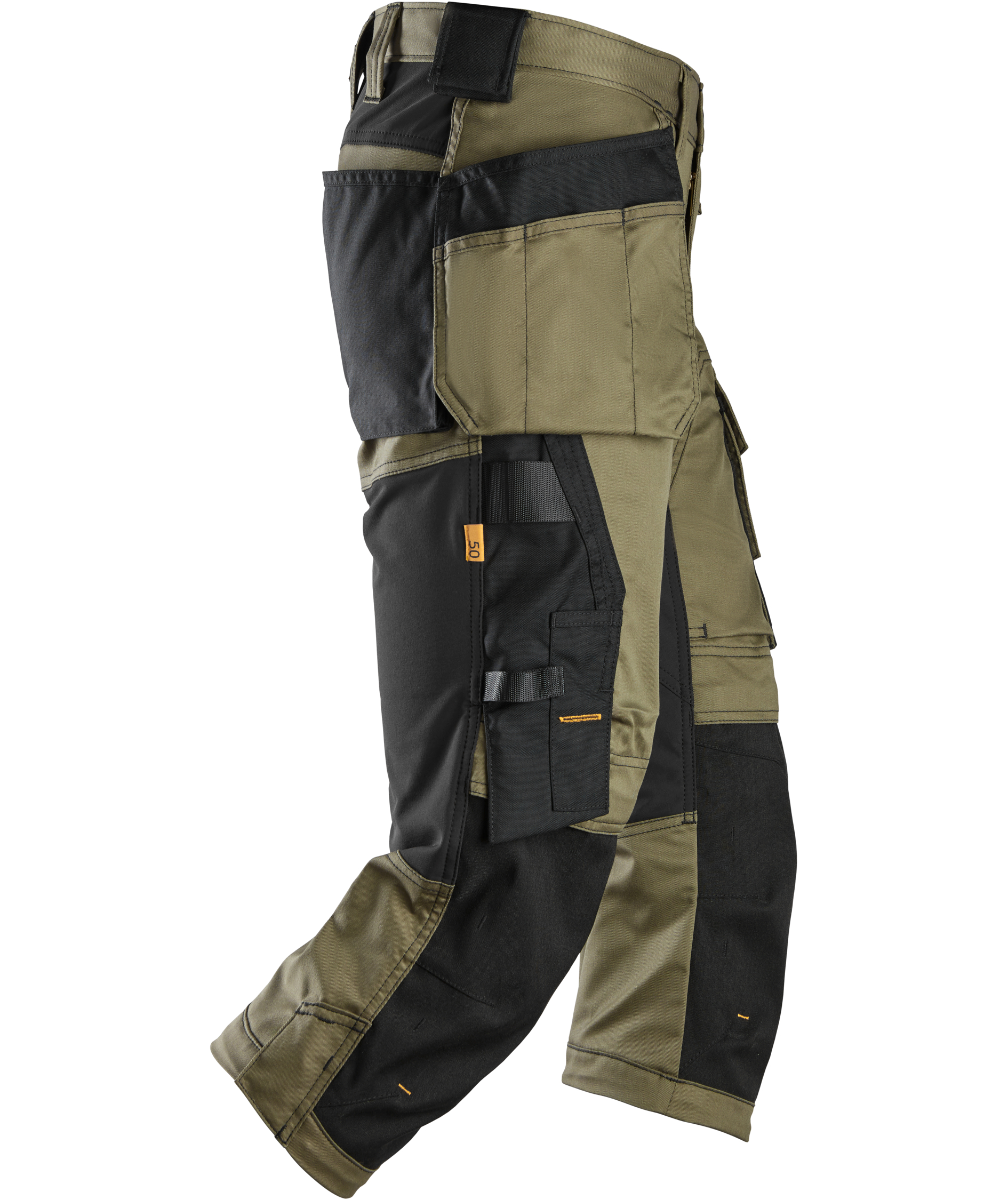 Snickers AllroundWork h&aring;ndverkerknickers 6142, Khaki Green/Black, large image number 3