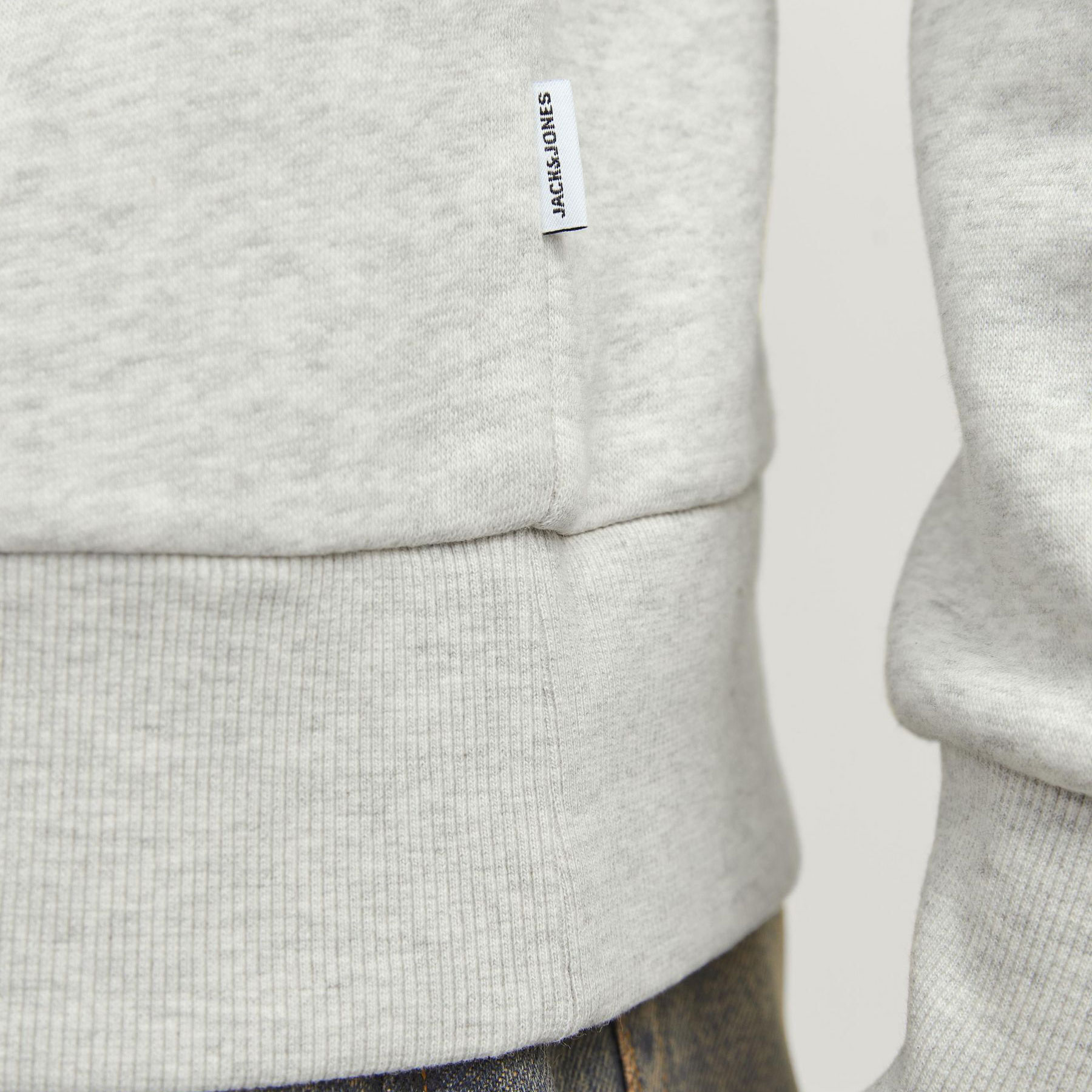 Jack & Jones JJELOGO hoodie, White melange, large image number 4
