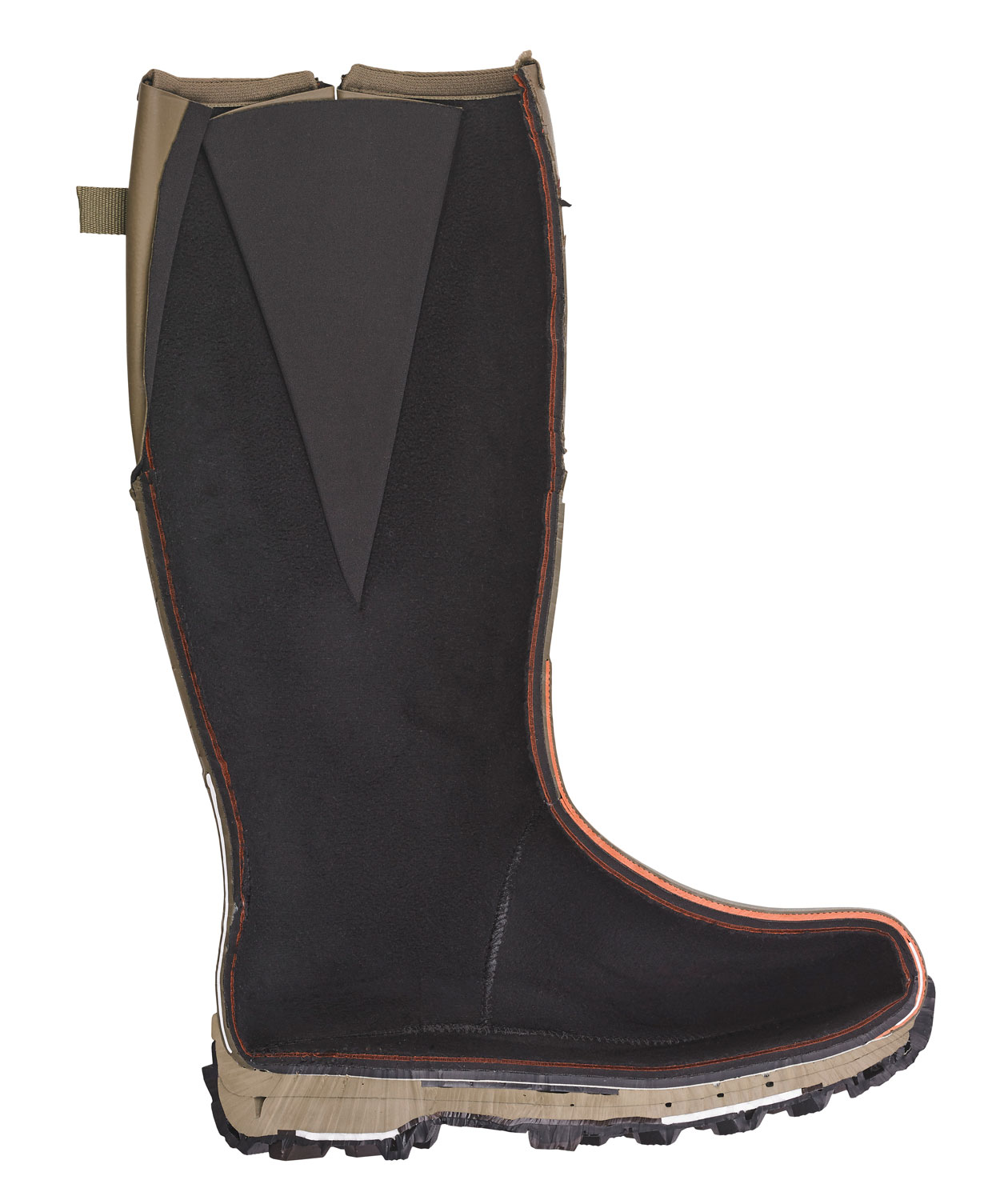 Gateway1 Pro Shooter 18" 7mm side-zip gummist&ouml;vlar, Olive, large image number 3