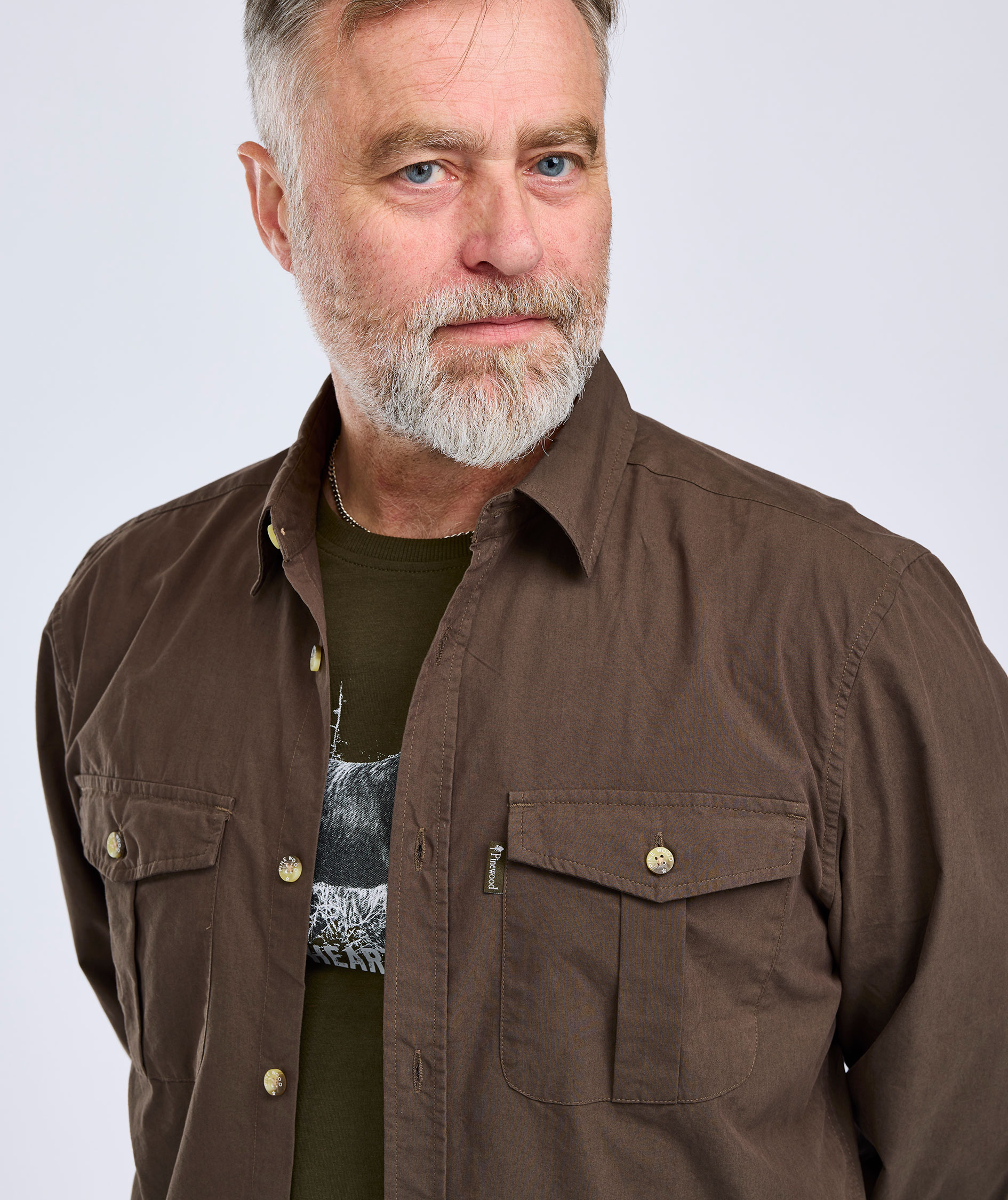 Pinewood Safari skjorte, Dark Olive, large image number 4