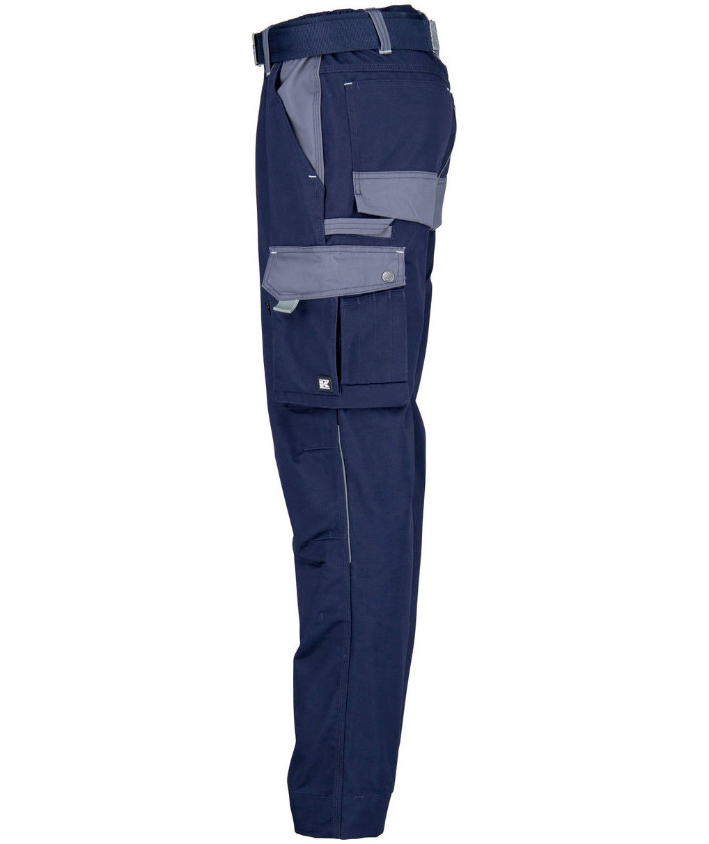 Kramp Original arbeidsbukse med belte, Marine/Gr&aring;, large image number 3
