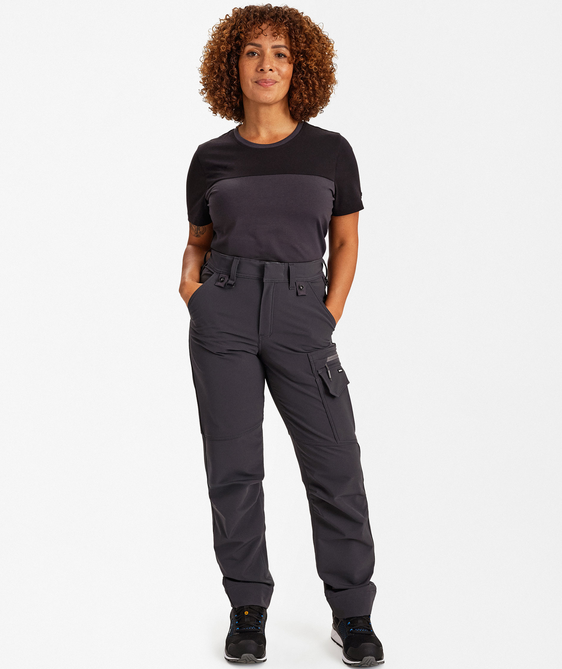 Engel Entire women's service trousers full stretch, Anthracite Grey/Black
