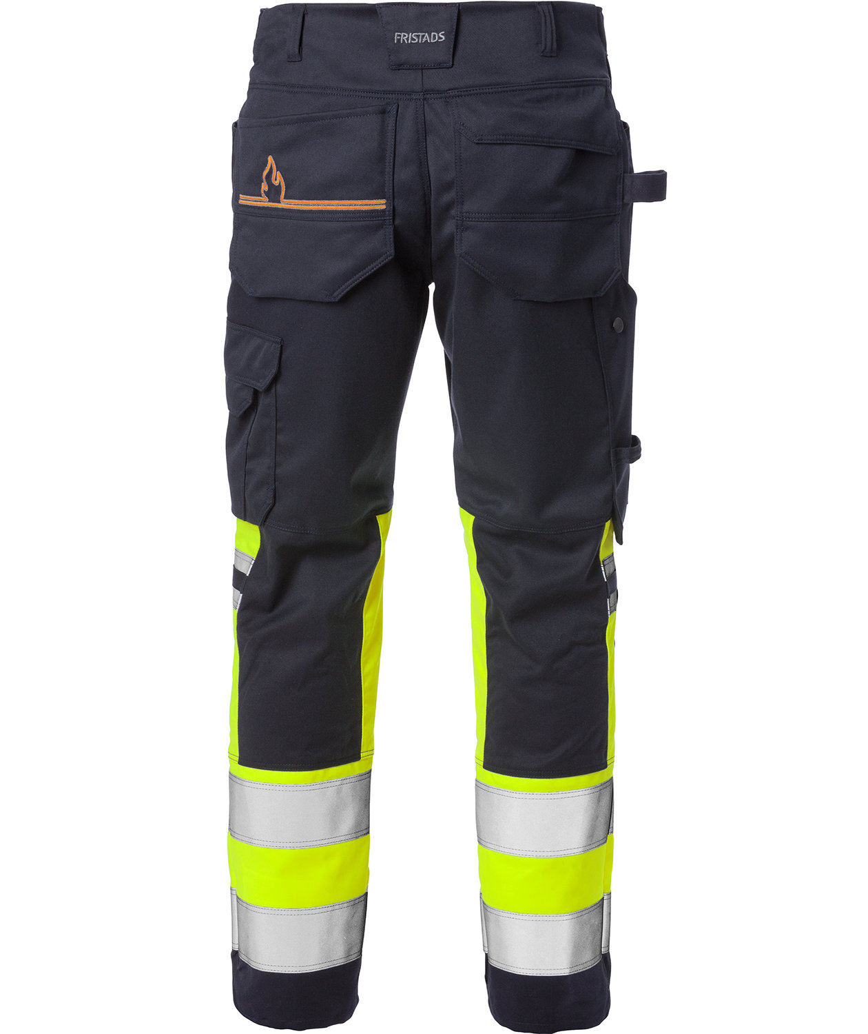 Fristads Flamestat h&aring;ndverksbukse, Hi-vis gul/marinebl&aring;
